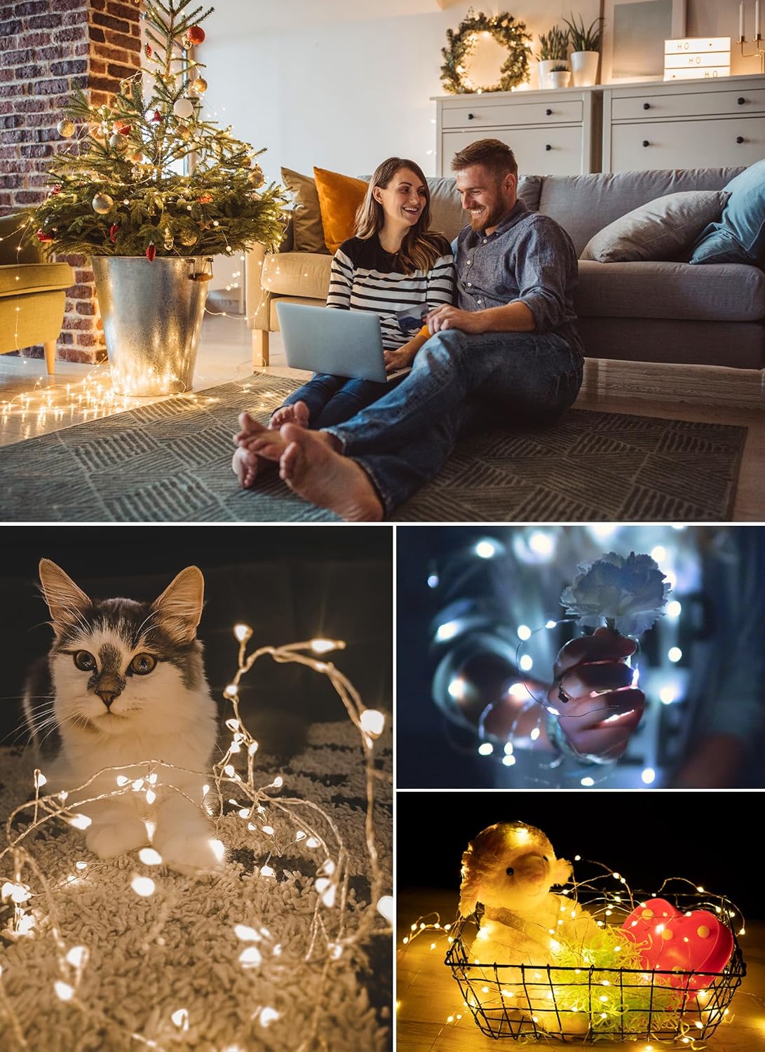 Minetom Fairy Lights Color Changing - 33 FT 100 LED String Lights with Remote, 11 Modes USB Powered Valentines Lights Indoor, Waterproof Twinkle Lights for Bedroom Classroom Easter St. Patrick Party