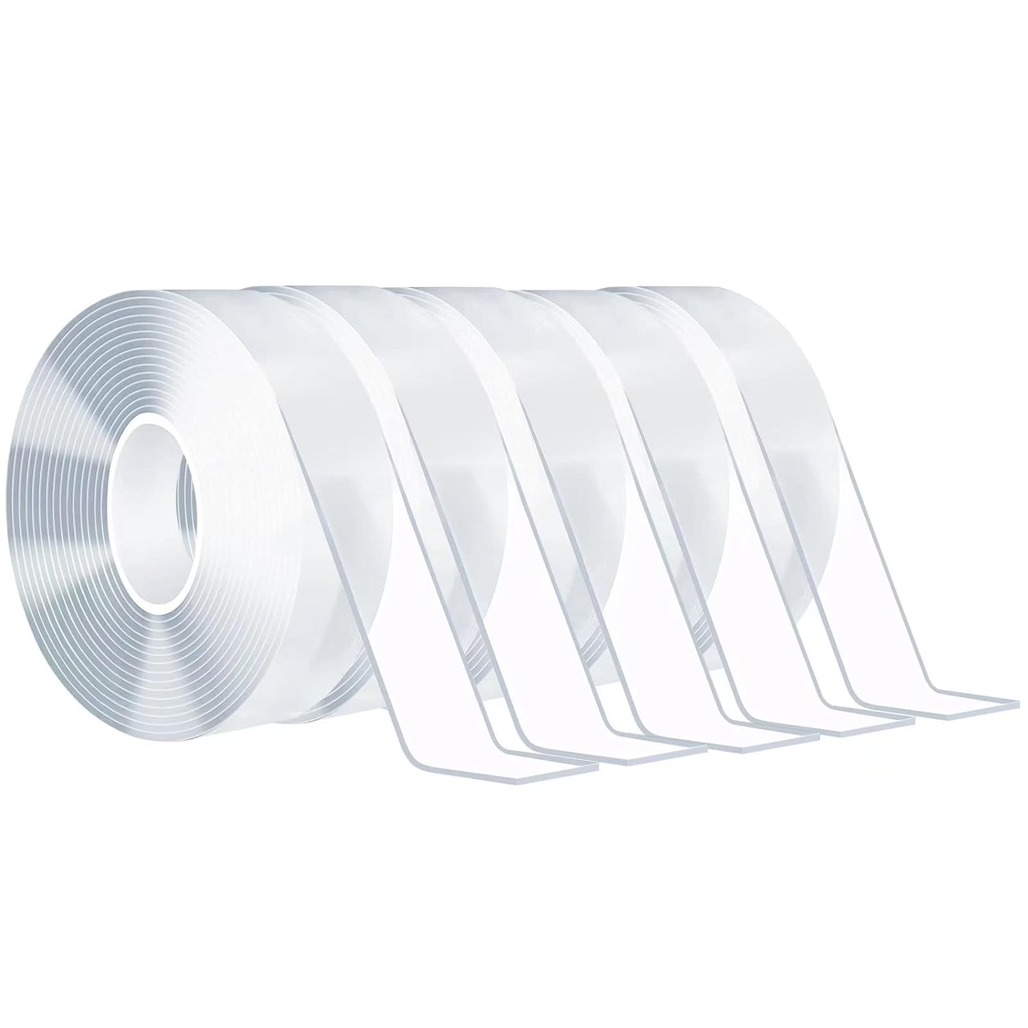 Ohayooz Clear Double Sided Mounting Tape Heavy Duty 30FT, Multipurpose Removable Sticky Extra Strong Adhesive Nano Tape Washable Waterproof for Home Office Outdoor Deco, Pack of 3