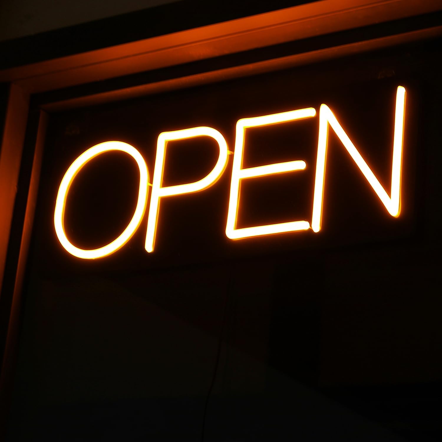 Open Signs for Business 12V/2A Ultra Bright LED Neon Open Sign 22 Inch Lighted Open Sign Electric Light Up Open Sign for Business Storefront Window Glass Door Retail Shop Store Bar Salon Restaurant,Green