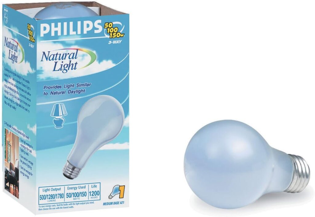 Philips 135640 50/100/150-watt A21 Natural Light 3-Way Light Bulb