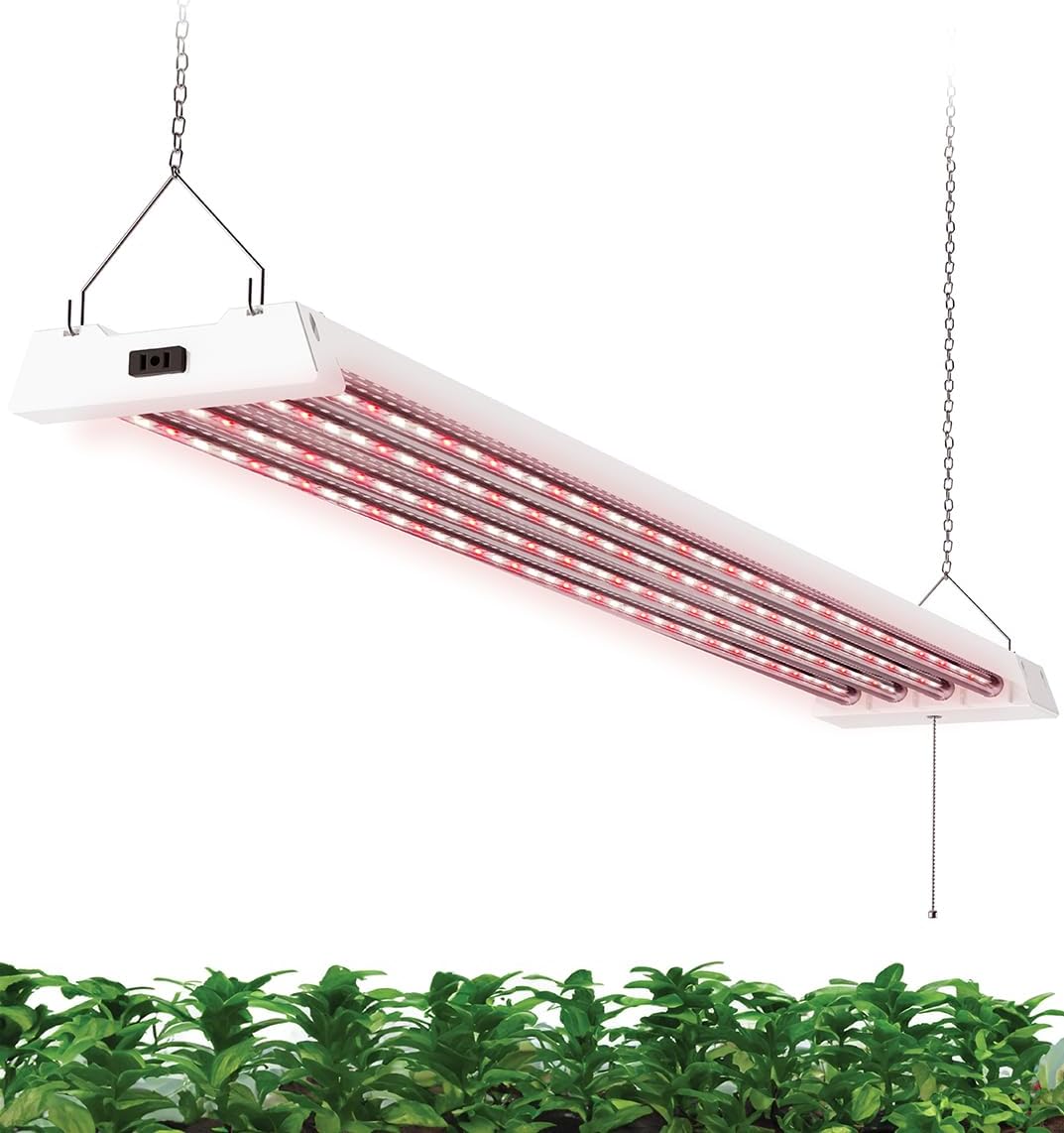 Sunco 4FT LED Grow Lights Full Spectrum for Indoor Plants 80W Integrated Suspended Fixture, Plug in Linkable for Indoor Greenhouse Year Round Plant Seedling Grow Lamp Super Bright