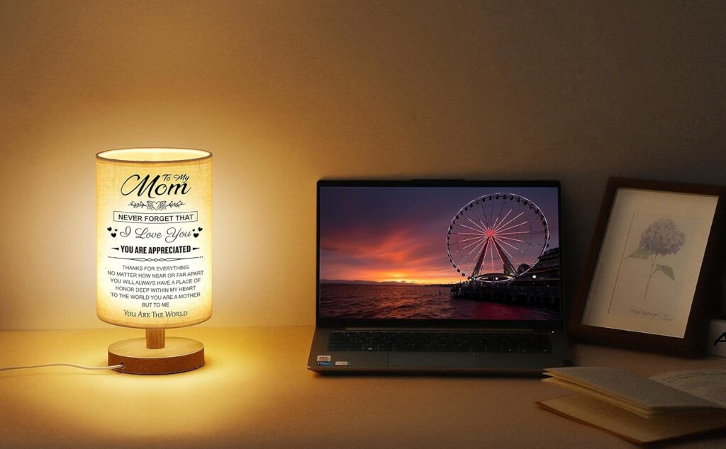 WSYEAR Rose Table Lamp Gifts for Mom Wife Daughter LED Artificial Flower Table Lamp Crystal Night Light for Bedroom Living Room Office Study Best Anniversary Birthday Unique Lamp Gift