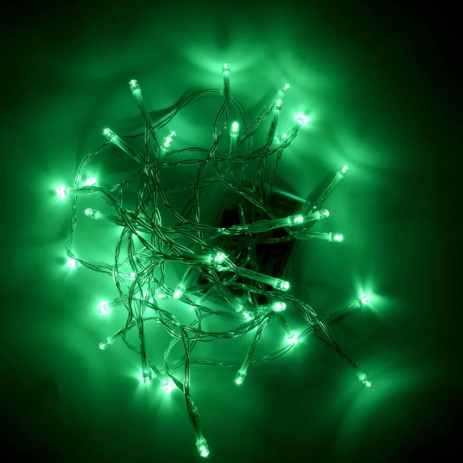 Karlling Battery Operated Christmas Lights,8 Flashing Mode 13 ft Short Clear Wire Led Fairy Light String with Timer for Small Mini Xmas Tree and Wedding Party Indoor/Outdoor Decoration (White, 1Pack)