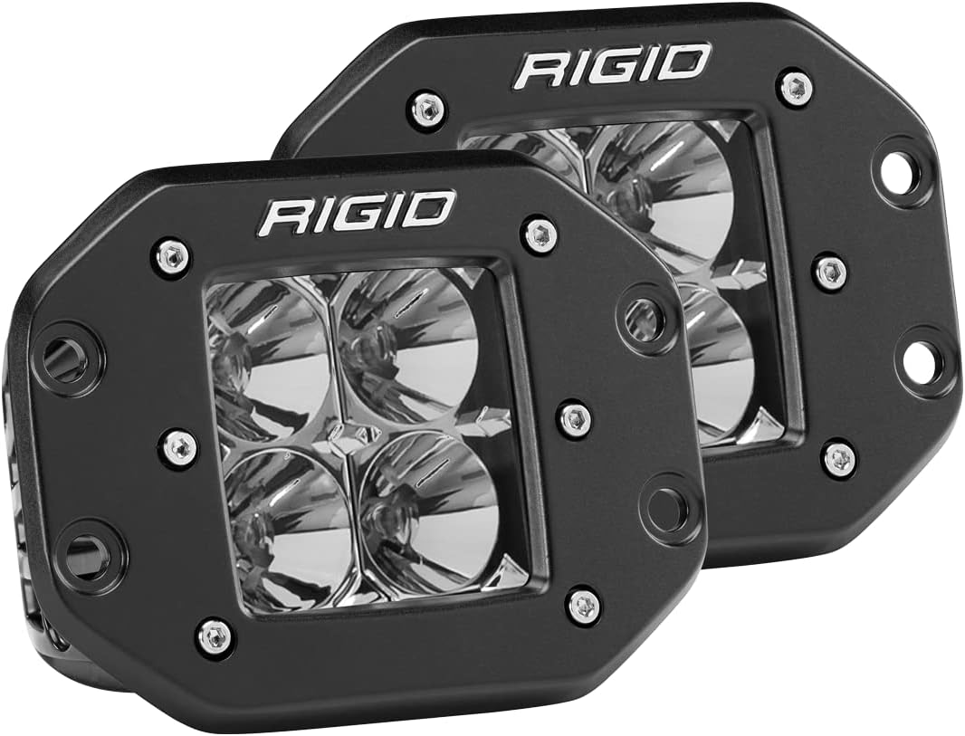 Rigid Industries - D-Series PRO Flood Flush Mount LED Lights, Set of 2 (212113)