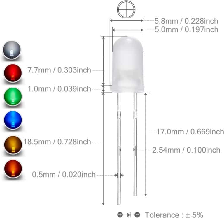 Chanzon 5mm LED Diode Lights Assortment Kit Review