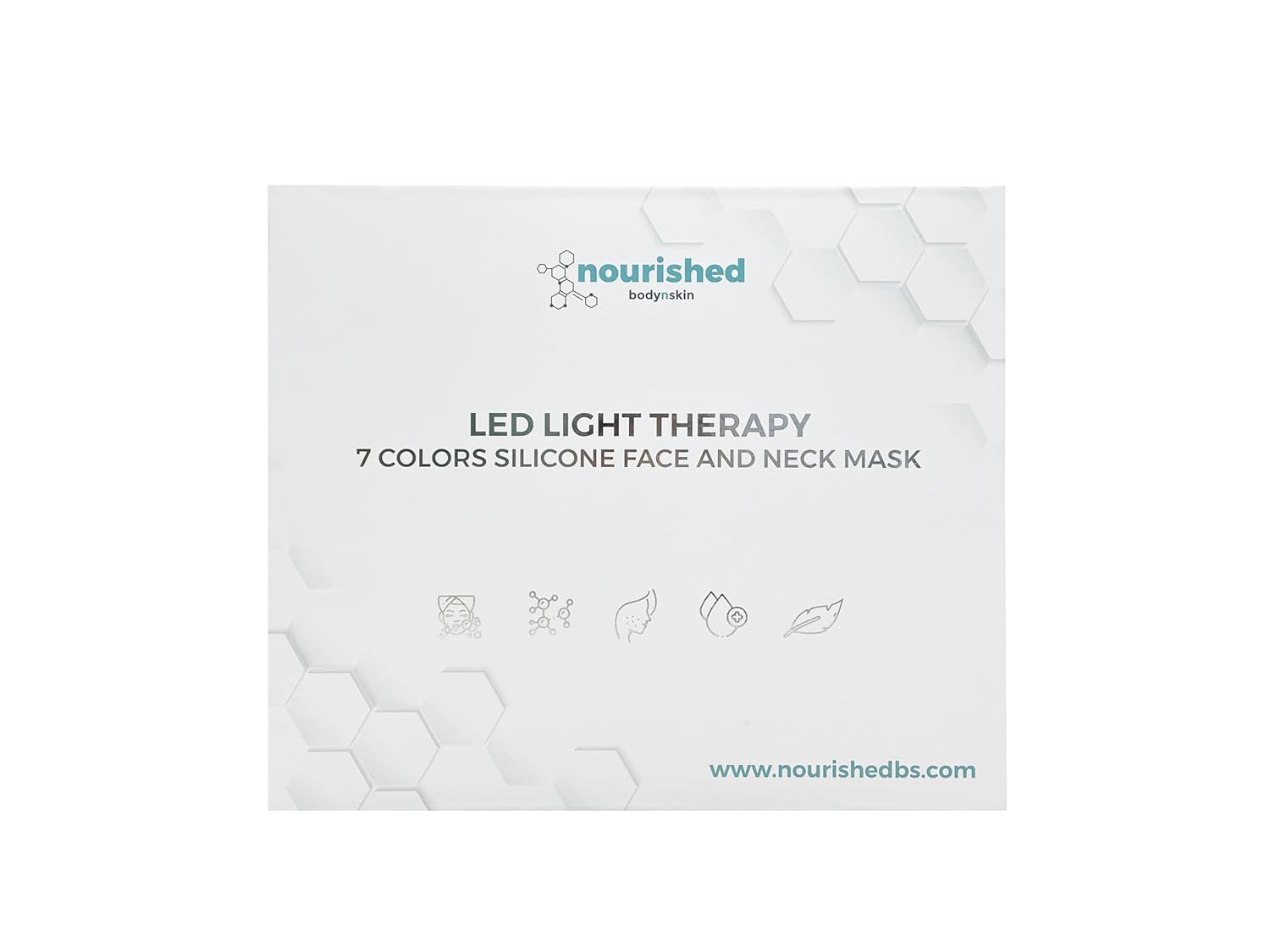 LED Light Therapy Face  Neck Mask - Facial Skin Care Device - 7 Colors Red  Blue - Rejuvenation, Anti-aging Product for Wrinkles