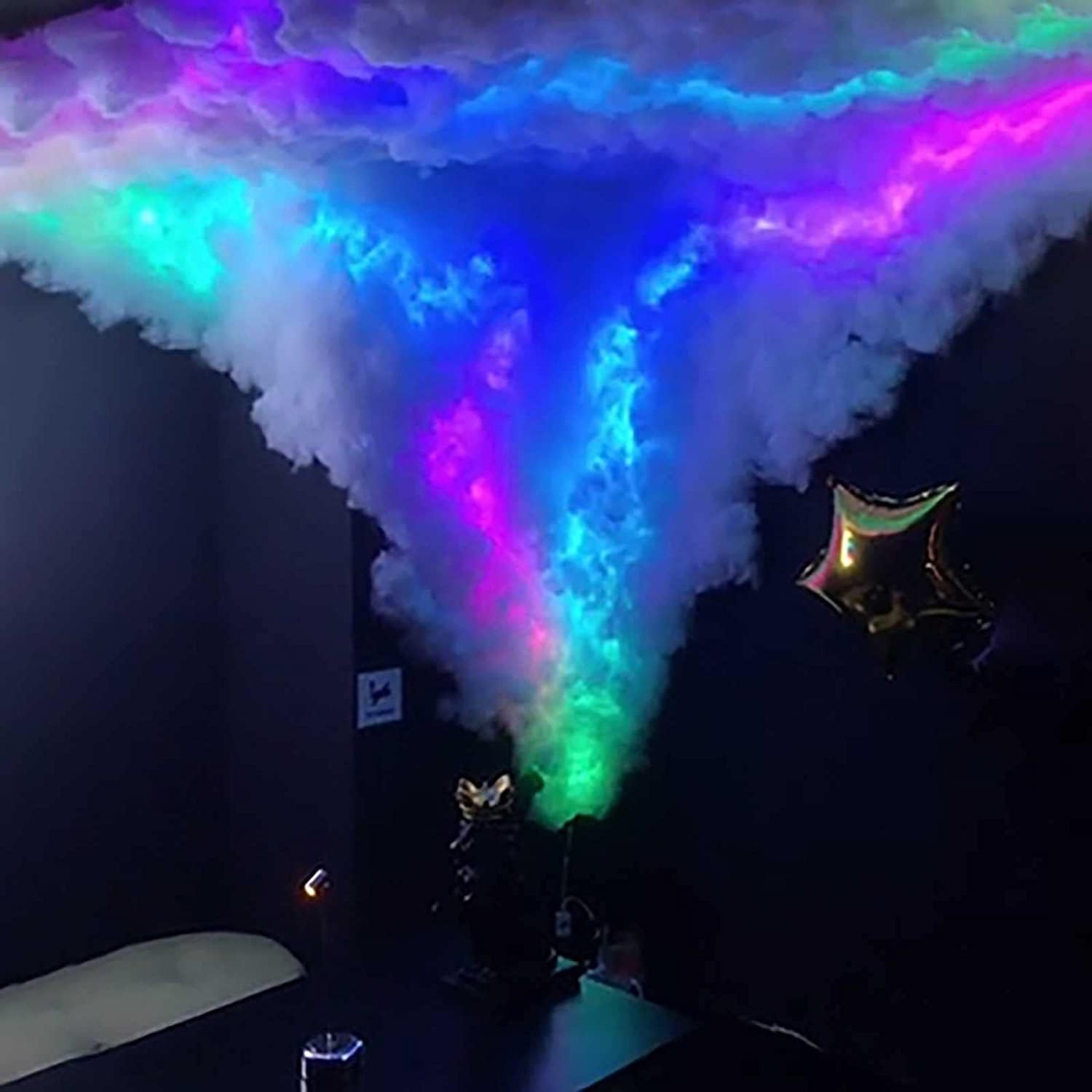 Cloud Lights for Ceiling, Cloud Led Lights, 3D Cotton Cloud Lights, Fluffy Ceiling Cloud Night Lamp, Led Clouds Christmas Halloween Decoration, for Gaming Room, Bar, Party, Bedroom (10M)