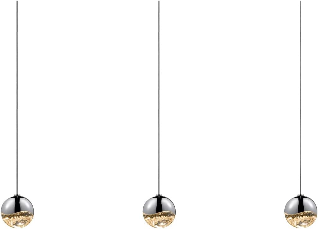 Sonneman 2920.01-SML Contemporary Modern LED Pendant from Grapes¬Æ Collection in Chrome Finish, 2.50 inches