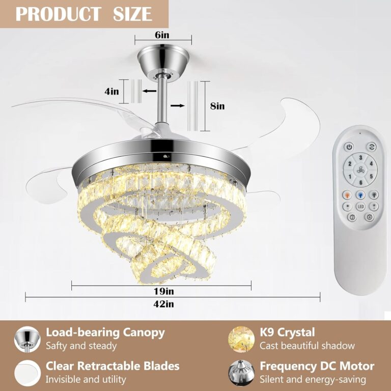 Modern Crystal Chandeliers Ceiling Fan Remote Review
