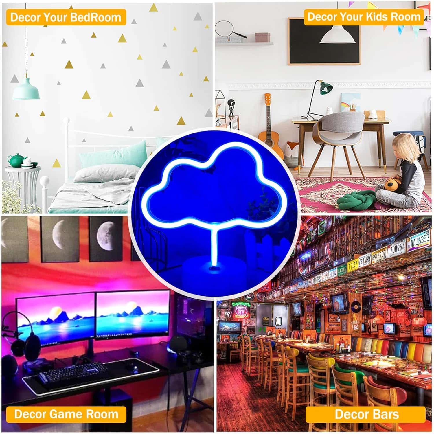 Cloud Neon Signs Cloud Lights for Bedroom, White Led Cloud Light Room Decor, USB/Battery Powered Cloud Neon Light, Aesthetic Neon Cloud Sign Lamp for Kids Teen Adult Birthday Party Christmas