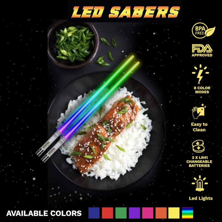 LED Glowing Light Saber Chop Sticks Review