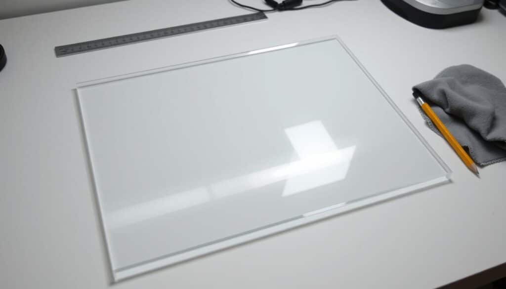 preparing acrylic for engraving
