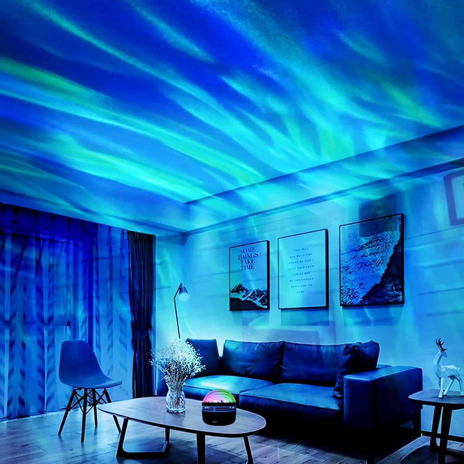 2 in 1 Northern Lights and Ocean Waves Projector, Star Projector, Light Projector with 14 Light Effects, LED Color Changing Lamp for Home Decoration, Home Decor Birthday Christmas Gifts