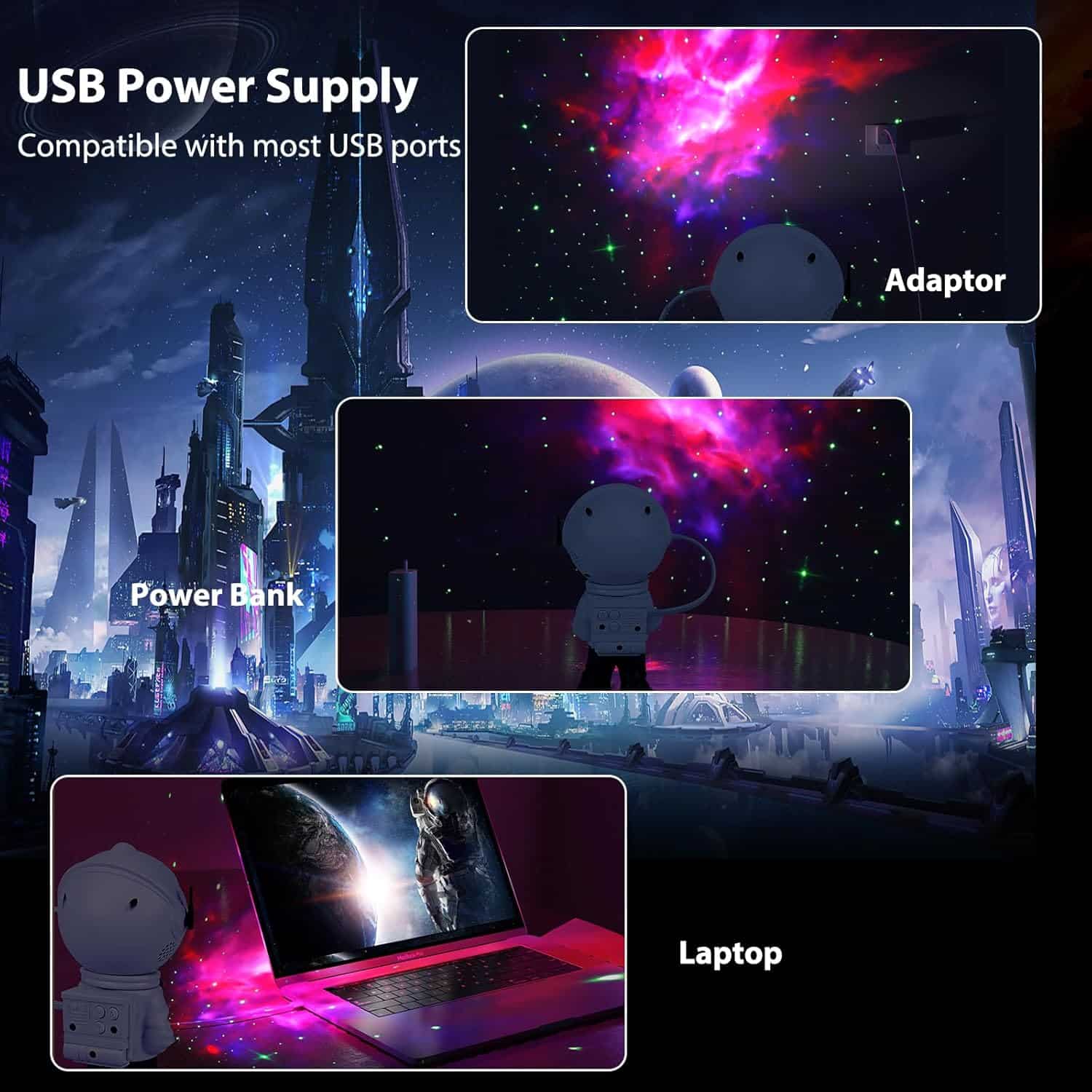 Astronaut Star Projector Galaxy Night Light, Space Man Buddy Starry Nebula Ceiling LED Projector Lamp Gift for Kids Room Adults Bedroom Decor, with Remote and Timer-Space Dweller 3.2x7.1inch