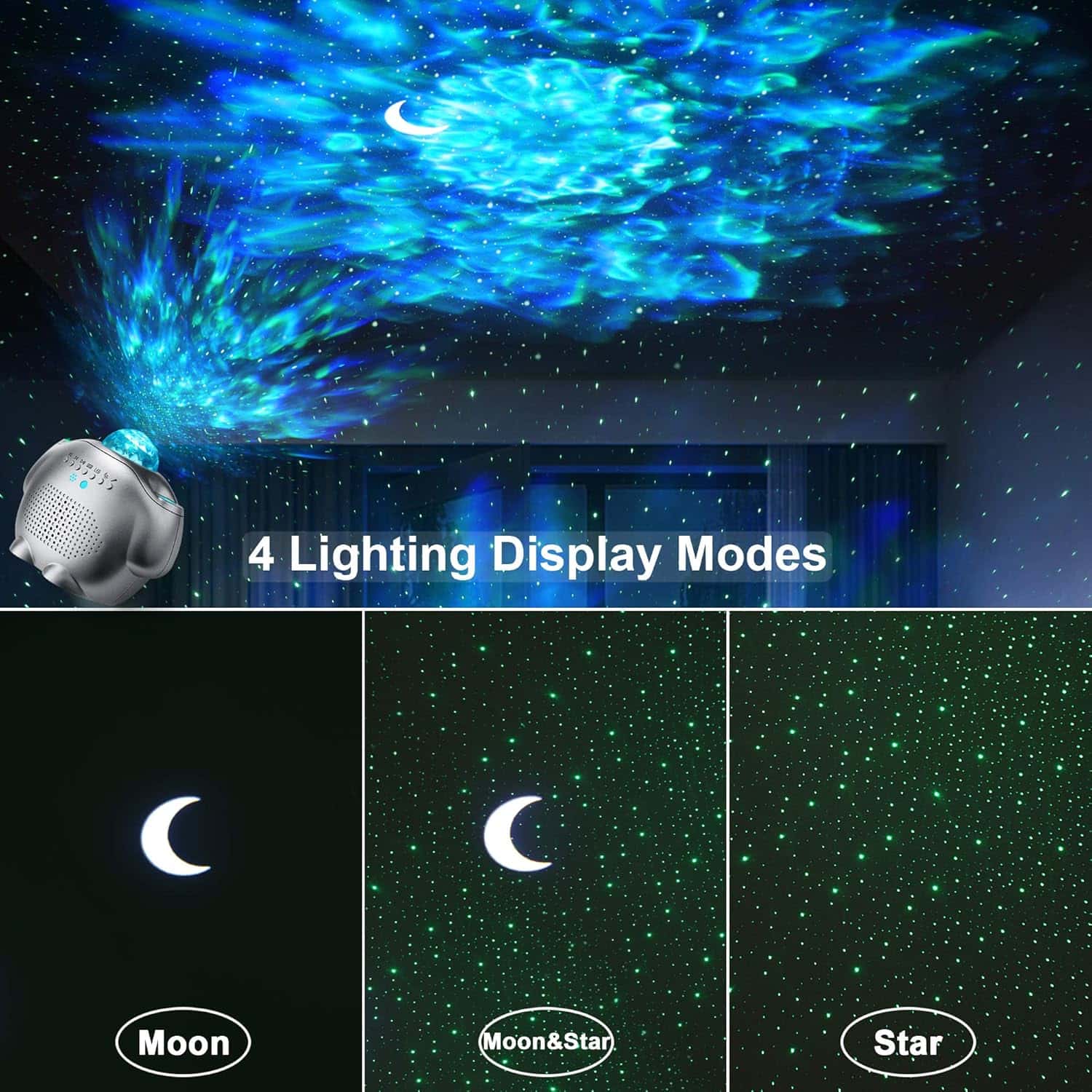 Star Projector, Galaxy Projector for Bedroom, Bluetooth Speaker with Moon  Star, Party Light, Night Light Projector for Kids Adults Gaming Room, Gifts for Girls  Boys, Ceiling, Bedroom Décor