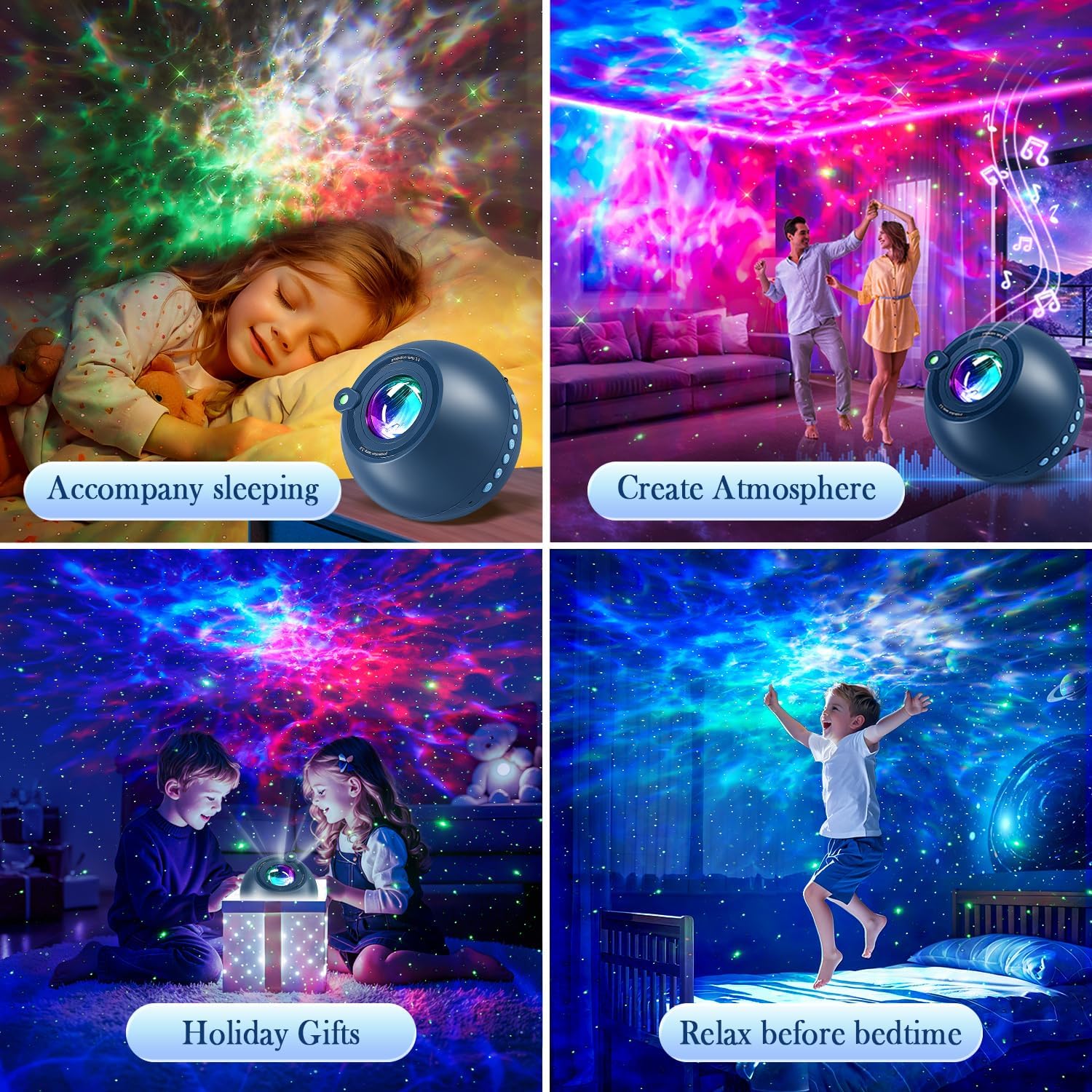 Star Projector,15 Colors Galaxy Projector Star Light Projector for Bedroom,15 White Noise Galaxy Lights for Bedroom,Bluetooth Speaker Galaxy Light Projector, Gifts Room Decor for Teen Girls Boys