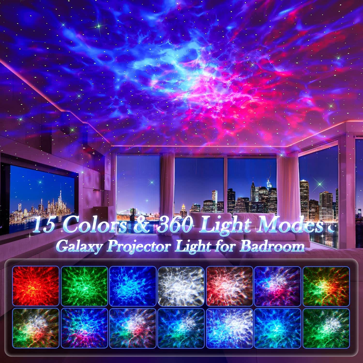 15 Colors Galaxy Projector Review