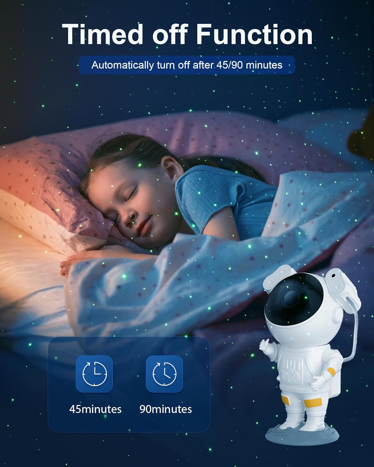 Astronaut Galaxy Projector for Bedroom, Star Projector Galaxy Light with Remote and Timer, Nebula Night Light Space Projector for Ceiling, LED Galaxy Lamp Room Decor for Adults Kids Children