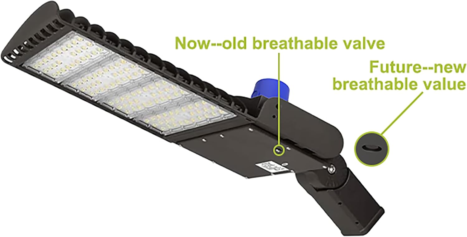 400W LED Area Light Shoebox Parking Lot Light with Photocell Dusk to Dawn 5700K 60000LM Commercial Street Lighting Pole Lights Fixture Super Bright IP65 Waterproof Outdoor Slip-Fitter Mount