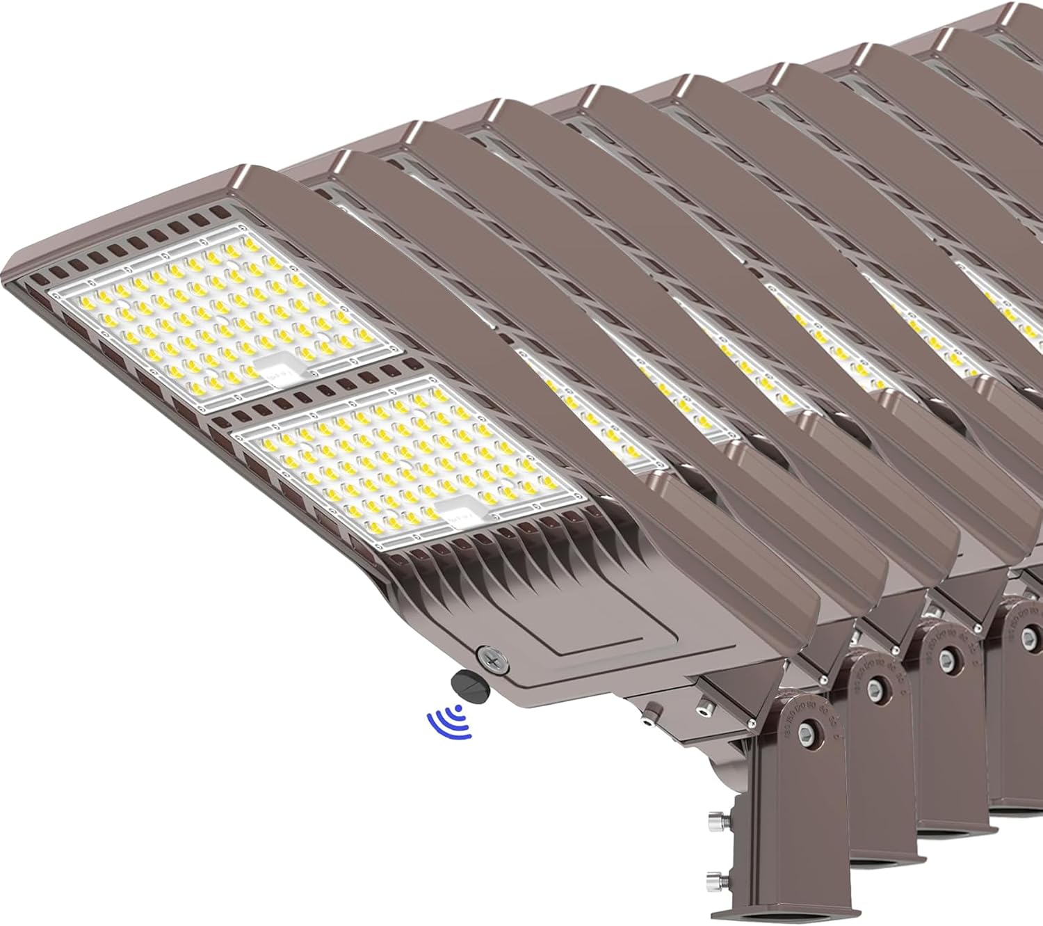 10Pack 400W LED Parking Lot Light Dusk to Dawn 56,000LM, DLC ETL Listed Industrial Grade LED Shoebox Parking Pole Light 5000K IP65 Waterproof 100-277VAC Outdoor Commercial Area Lighting w/Slip Fitter