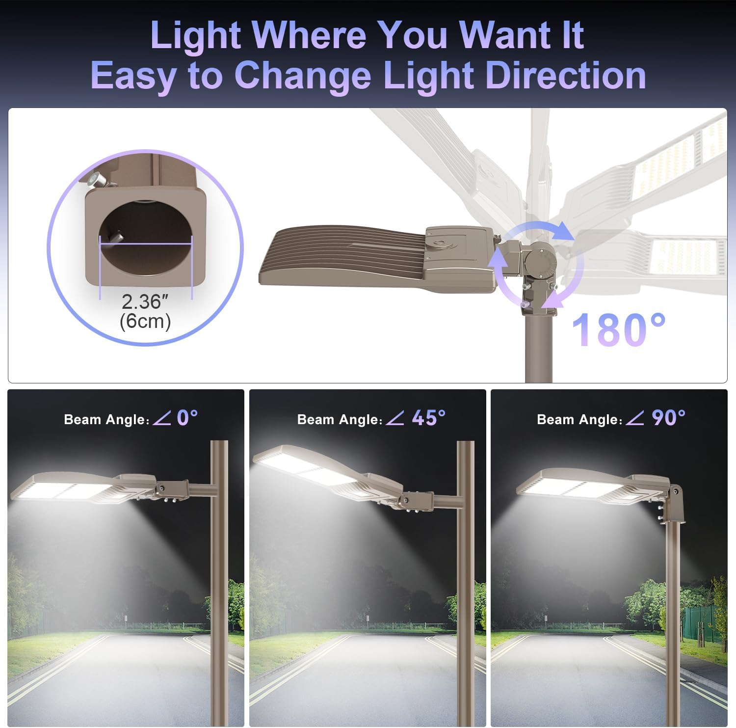 480V 400W LED Parking Lot Light 56000LM with Dusk to Dawn Photocell, 5000K Shoebox Pole Light with Slip Fitter, ETL Listed, IP65 Waterproof Commercial Street Area Lighting for Yard, Driveway, Gym