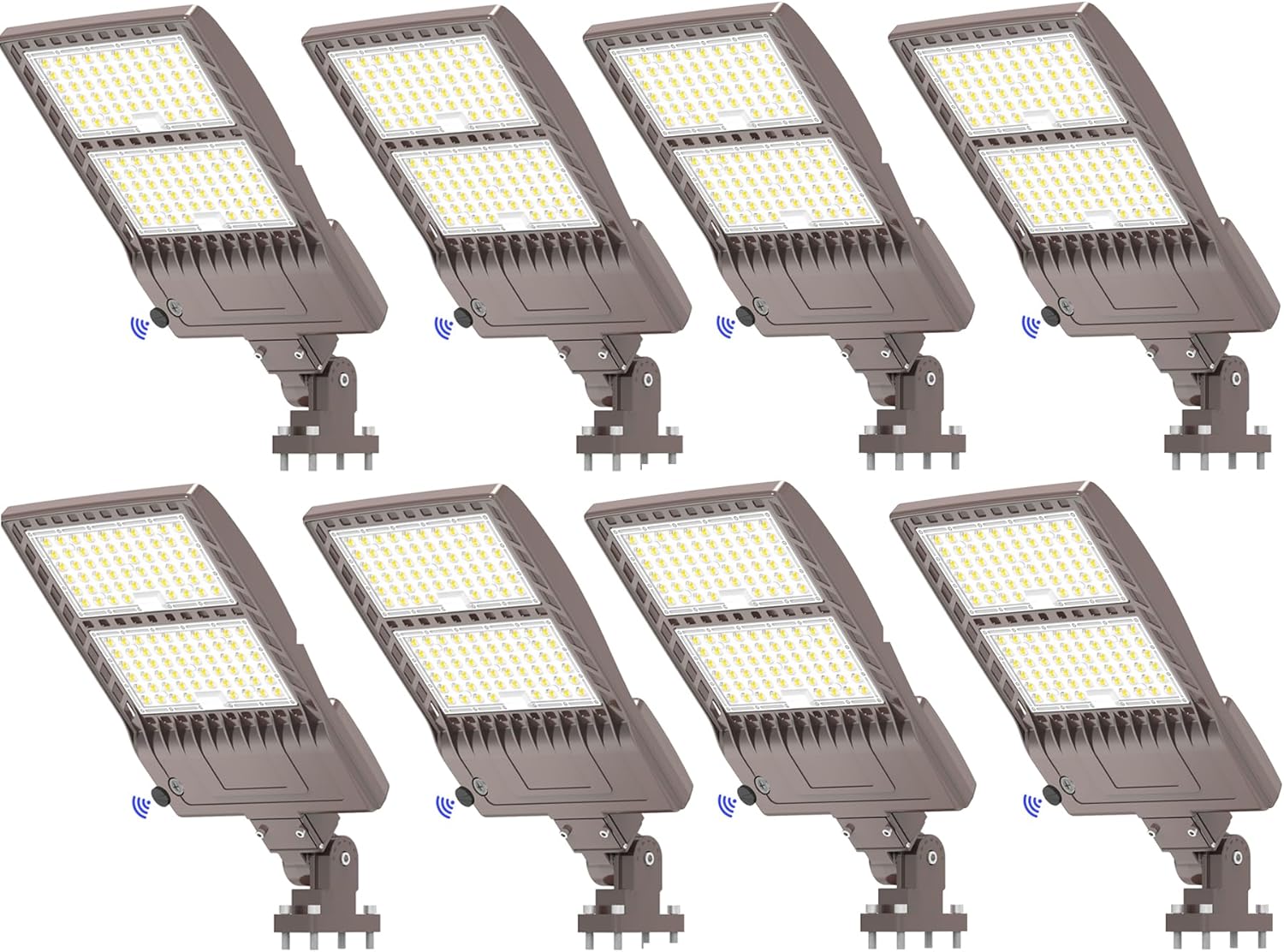 8Pack 400W LED Parking Lot Light Dusk to Dawn Outdoor Illumination Arm Mount 56000LM IP65 UL & DLC Commercial Light for Streets, Stadiums, Tennis Courts 5000K (100-277VAC Input), LED Shoebox 8Pack 400W LED Parking Lot Light Dusk to Dawn Outdoor Illumination Arm Mount 56000LM IP65 UL & DLC Commercial Light for Streets, Stadiums, Tennis Courts 5000K (100-277VAC Input), LED Shoebox