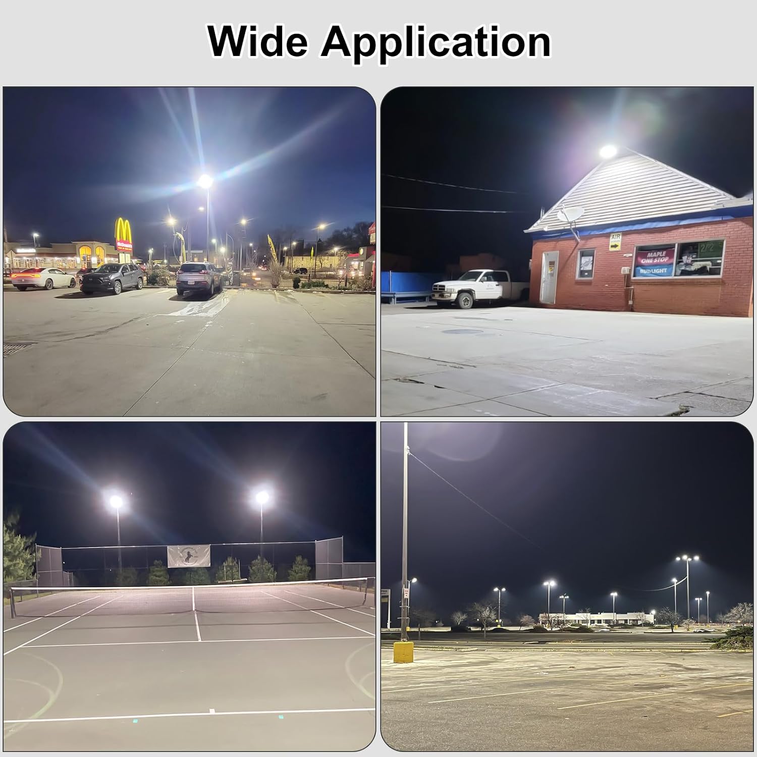 ADUB LED Parking Lot Light 320W 250W 200W Wattage Adjustable, ULDLC Listed Dusk to Dawn LED Shoebox Light 5000K, Outdoor Pole Fixture Slip Fit, IP65 Commercial Street Area Flood Lighting, AC100-277V