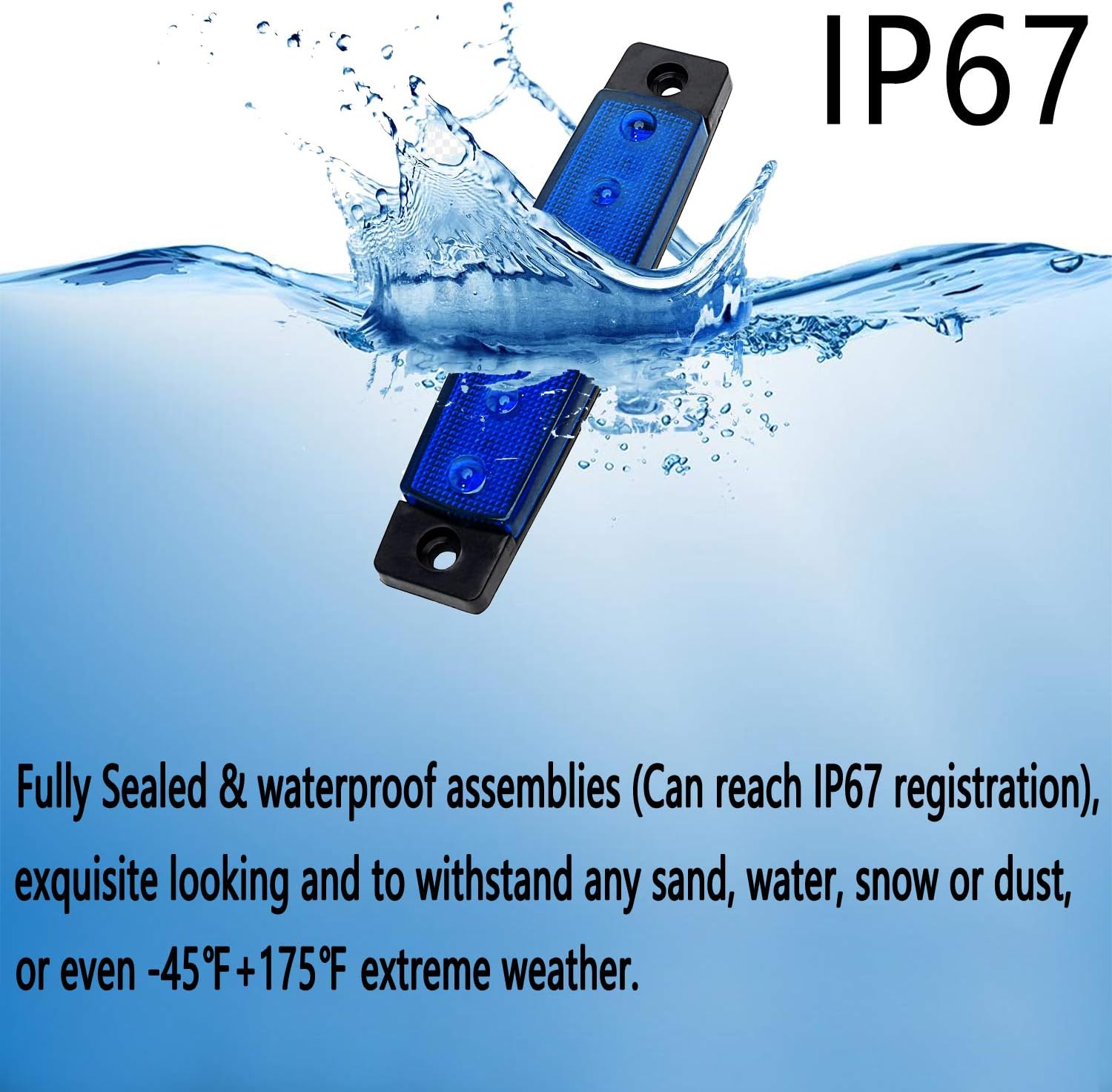 KEING 10 Pack Marine Boat LED Navigation Cabin Deck Courtesy Light Stern Transom Lights 12V for Boating Kayak Yacht, Dinghy, Sailboat, Pontoons, Freighters, Hovercrafts, Hunting Fishing