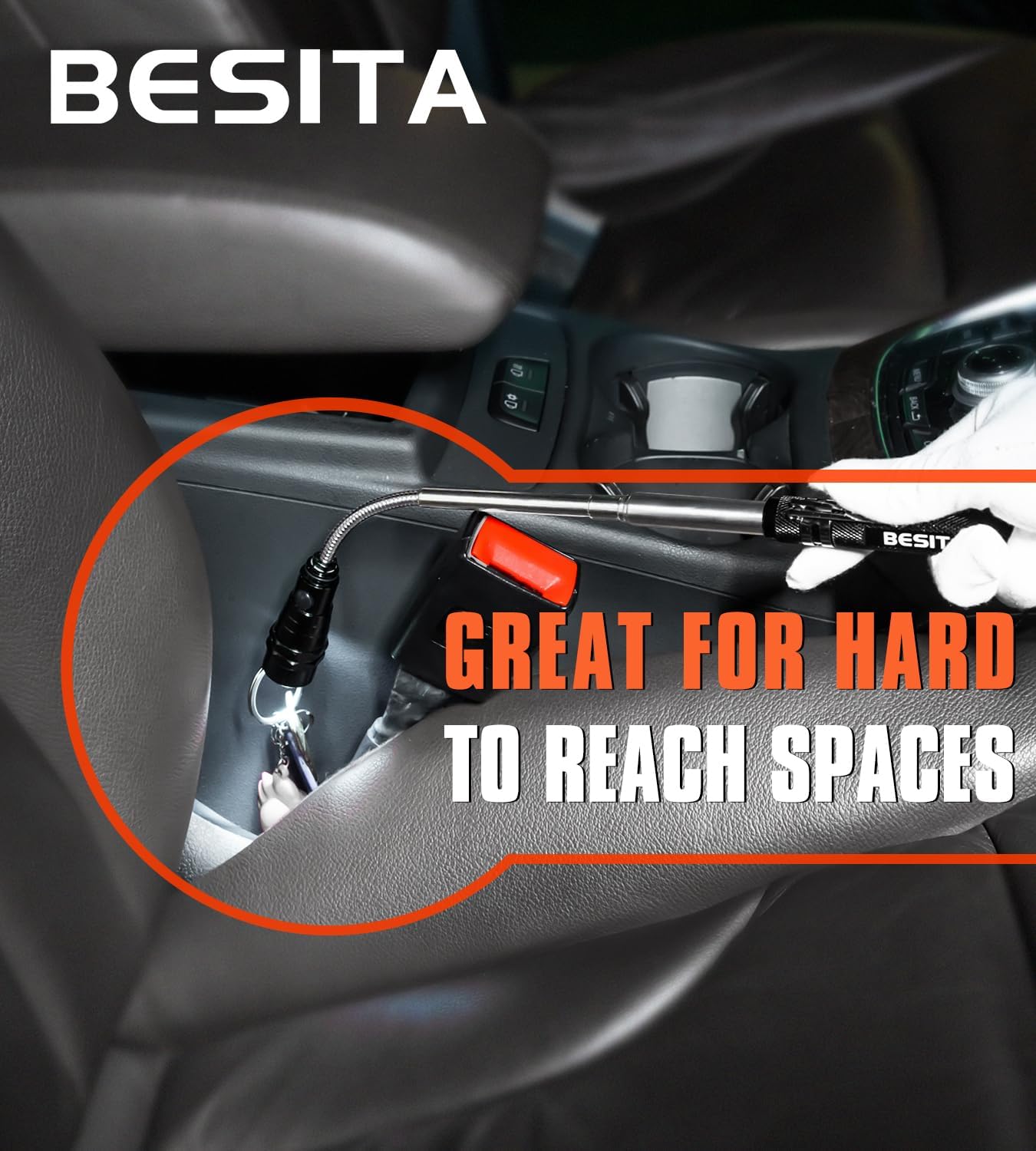 LED Magnetic Pickup Tool Gifts for Men, Telescoping Magnet Flashlight, Cool Gadget Father's Day Dad Gifts for Men, Dad, Father, Handyman, Husband, Boyfriend or Women