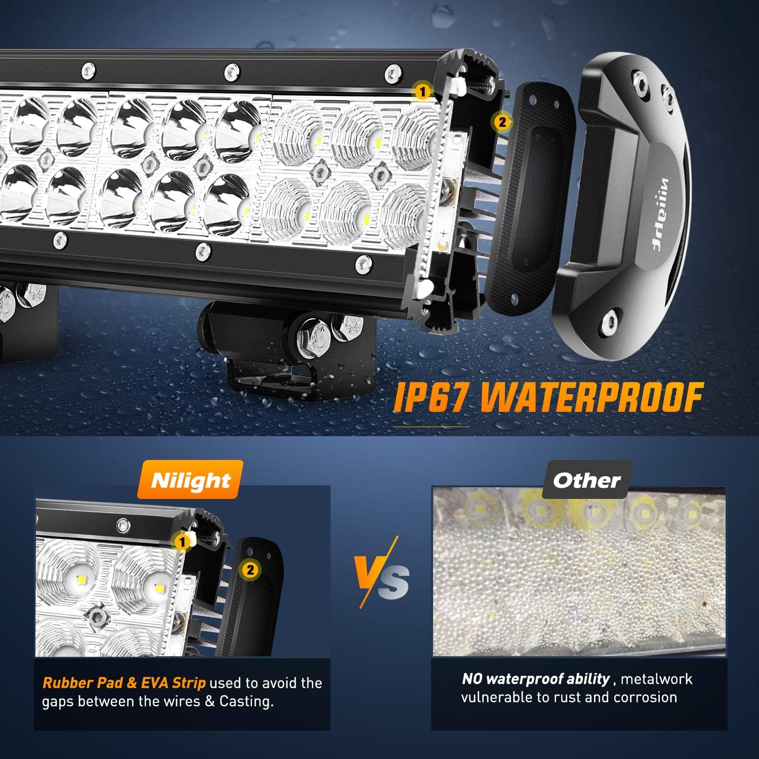 Nilight ZH016 12 Inch 72W Spot Combo Bar Review