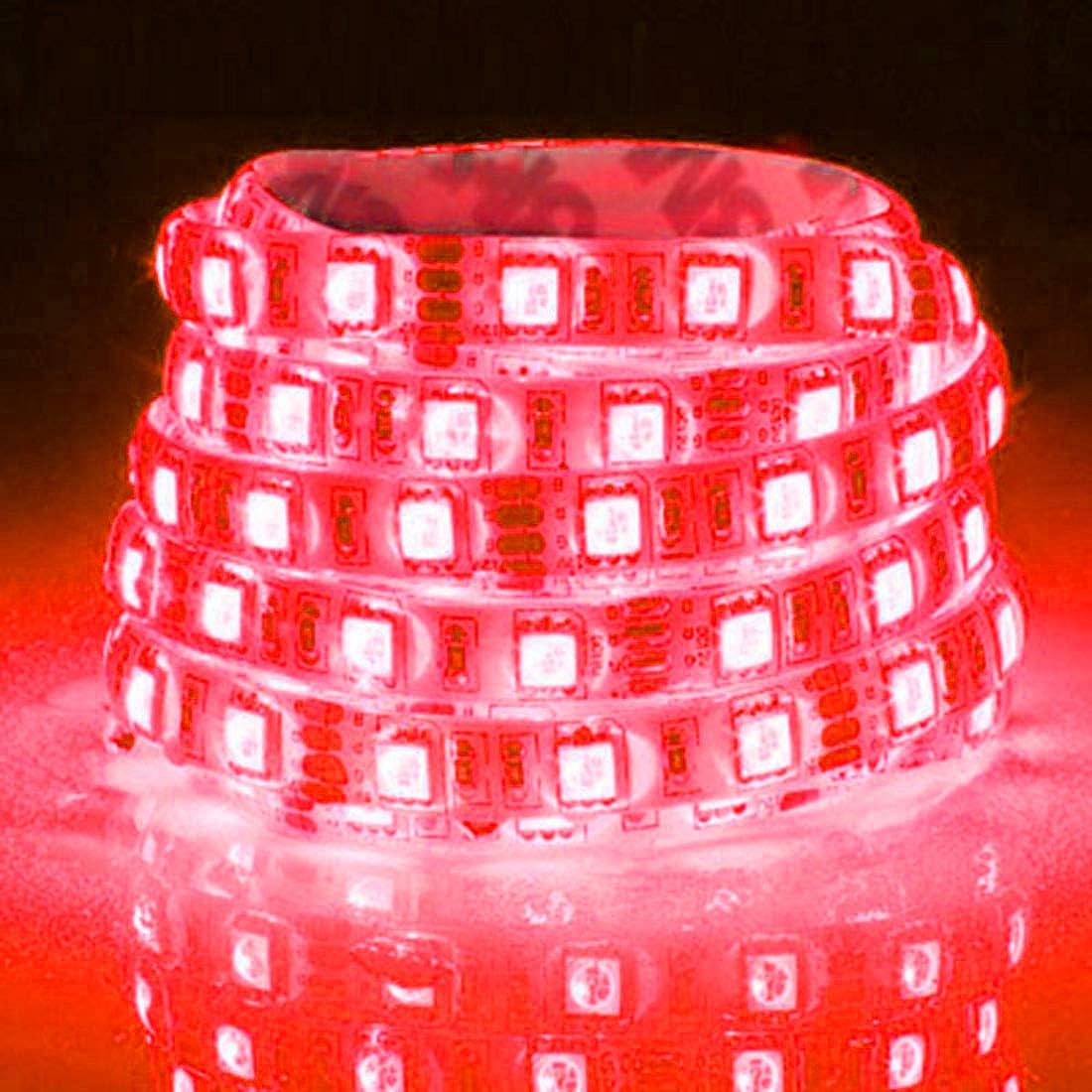 Pontoon Boat Light, Marine Led Light Strip for Duck Jon Bass Boat Sailboat Kayak Flex Lighting for Boat Deck Light Accent Light Courtesy Interior Lights Fishing Night, Red, 12v