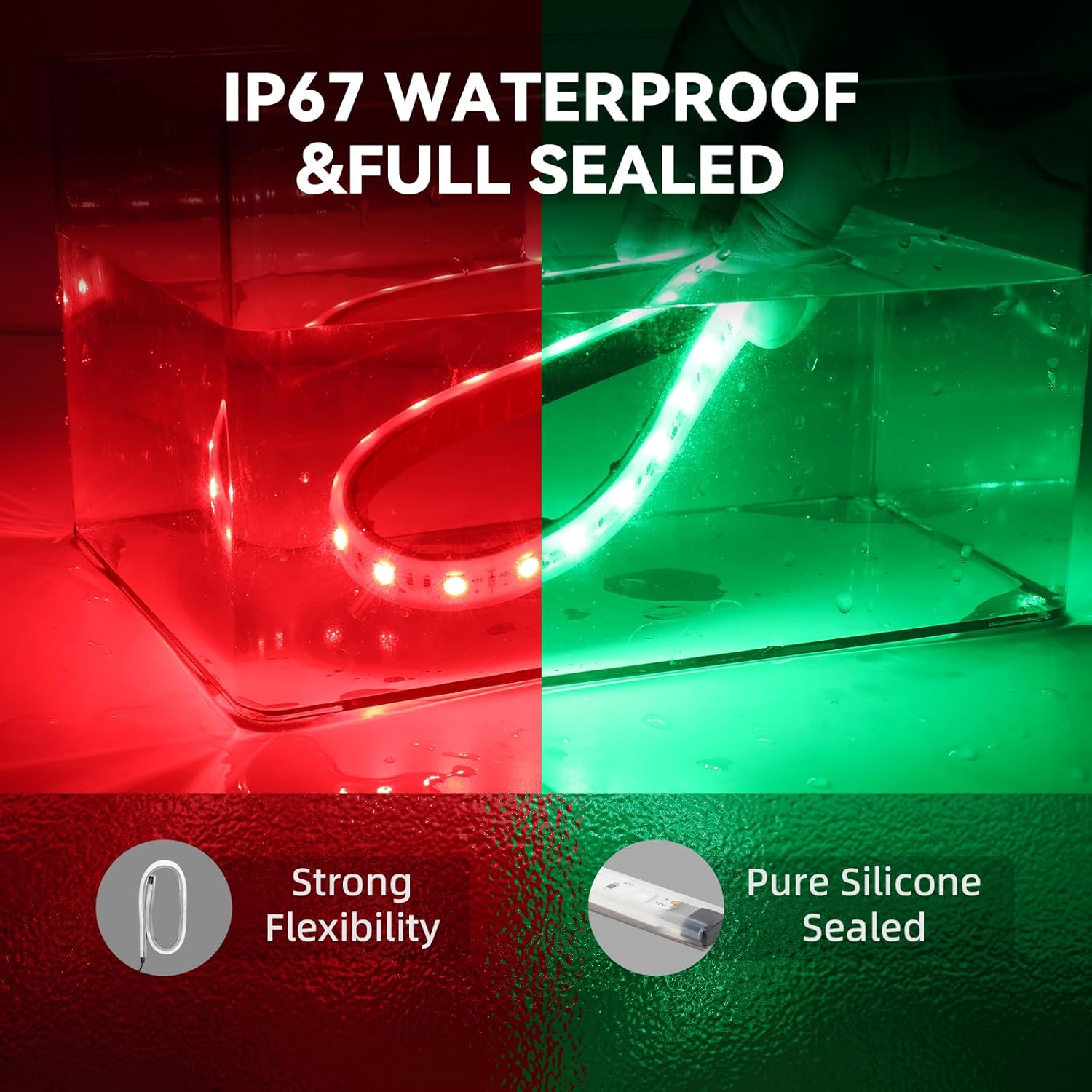 White Boat Interior Lights, Waterproof Led Boat Lights, Marine Led Strip Lights, Super Bright Boat Lights for Night Fishing, Boat Courtesy Lights for Pontoon Kayak Yacht Sailboat (White 4Pack)