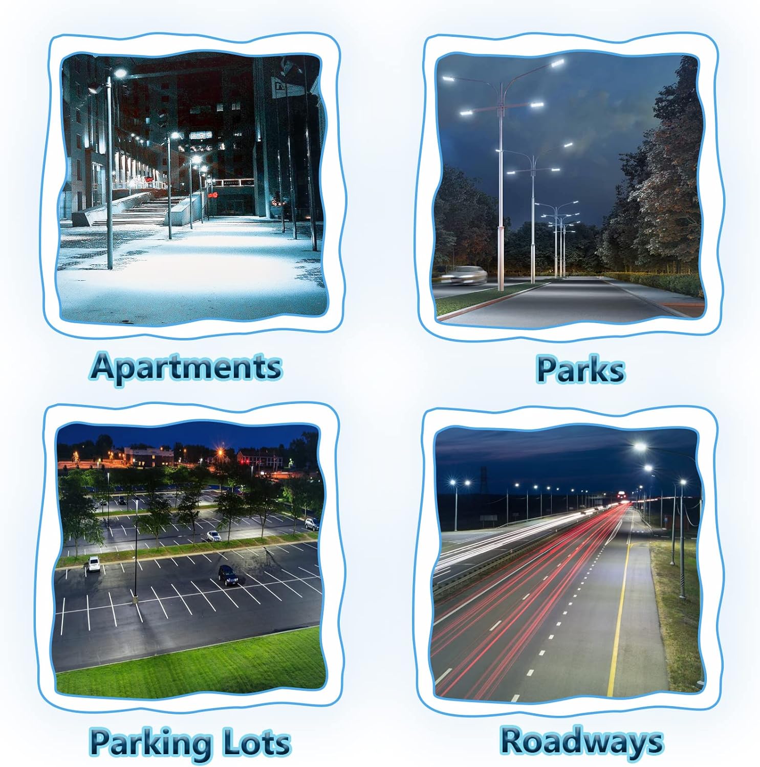 300W LED Parking Lot Light with Photocell Slip Fitter Mount 42000Lum 5000K, 0-10V Dimming Outdoor LED Area Shoebox Lighting, AC120-277V / IP65 / DLC UL-Listed(1 Pack)