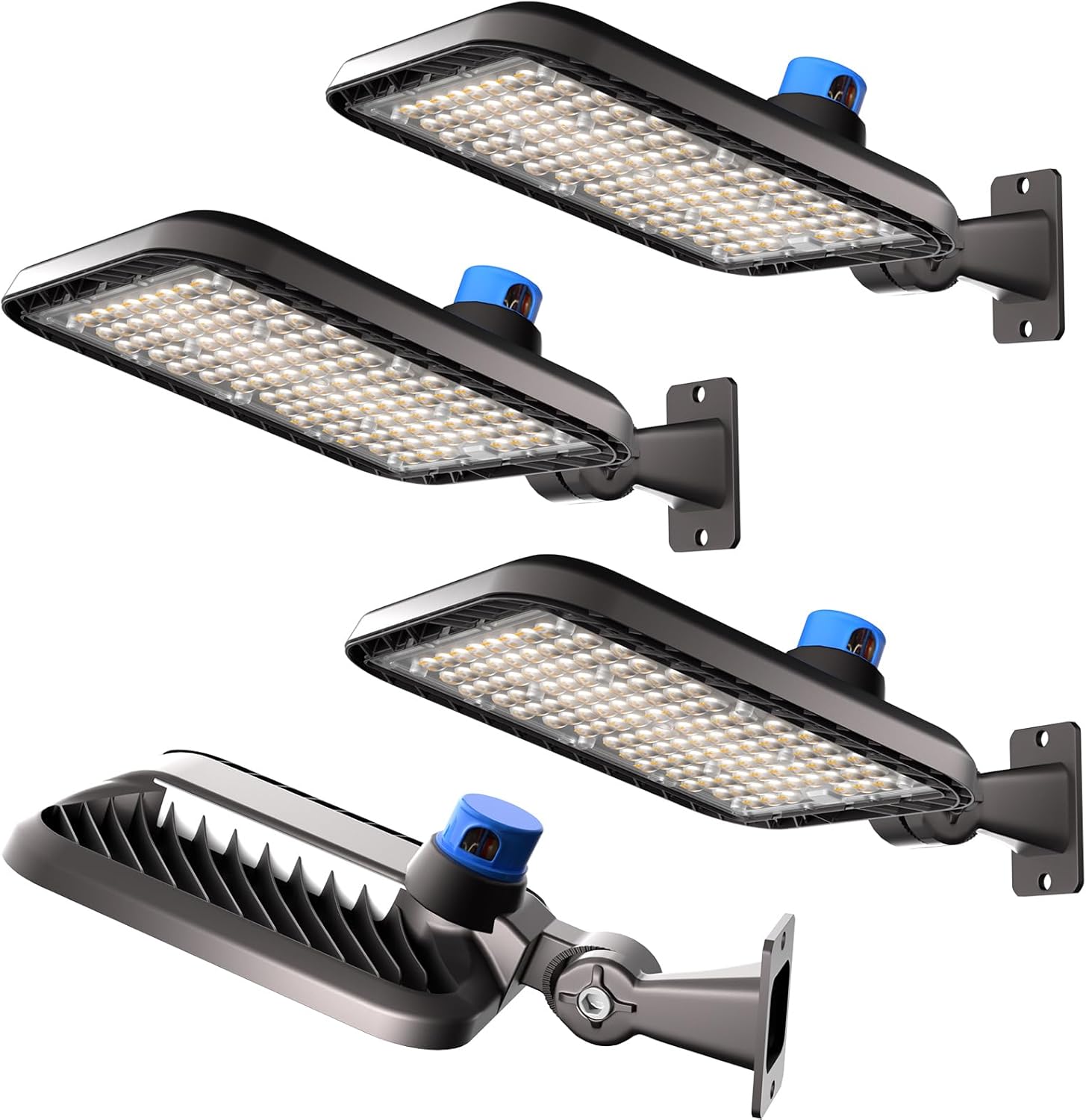 ANTLUX 240W LED Parking Lot Lighting, 36000LM (150LM/W) LED Parking Lot Lights with Adjustable Arm Mount, 5000K Street Light Dusk to Dawn Photocell, Waterproof LED Shoebox Light-4Pack