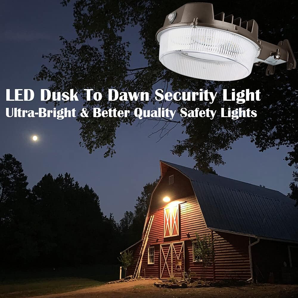 Dusk to Dawn Outdoor Lighting, 43W LED Barn Lights Outdoor, 5000LM 400W Substitute Yard Lights, 5000K Daylight Security Area Street Light, 120V Waterproof Garage Parking Lot Flood Light
