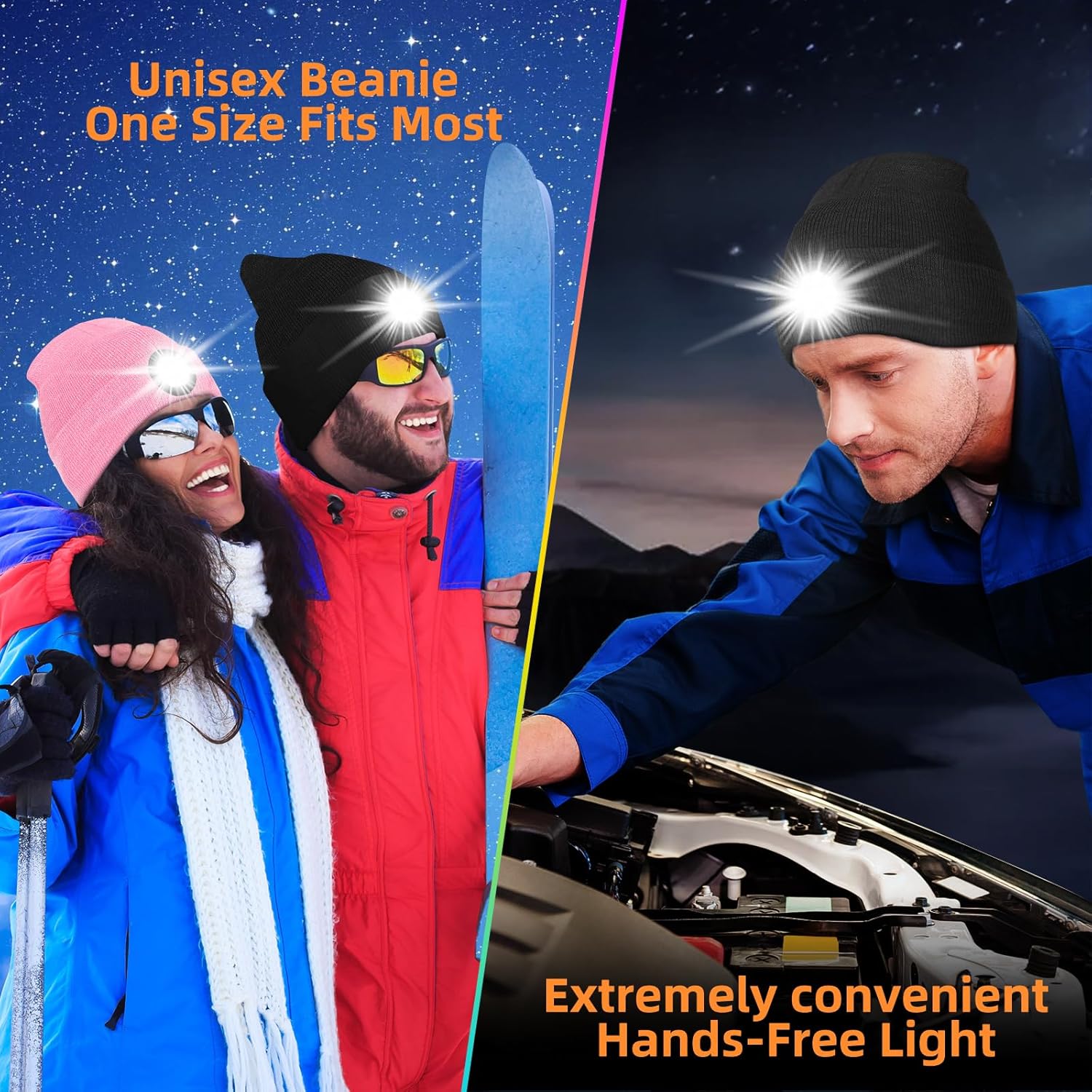 Gifts for Men Women, Unisex Beanie with Light, Stocking Stuffers for Adults Christmas Birthday for All Gifts for Men Women, Unisex Beanie with Light, Stocking Stuffers for Adults Christmas Birthday for All