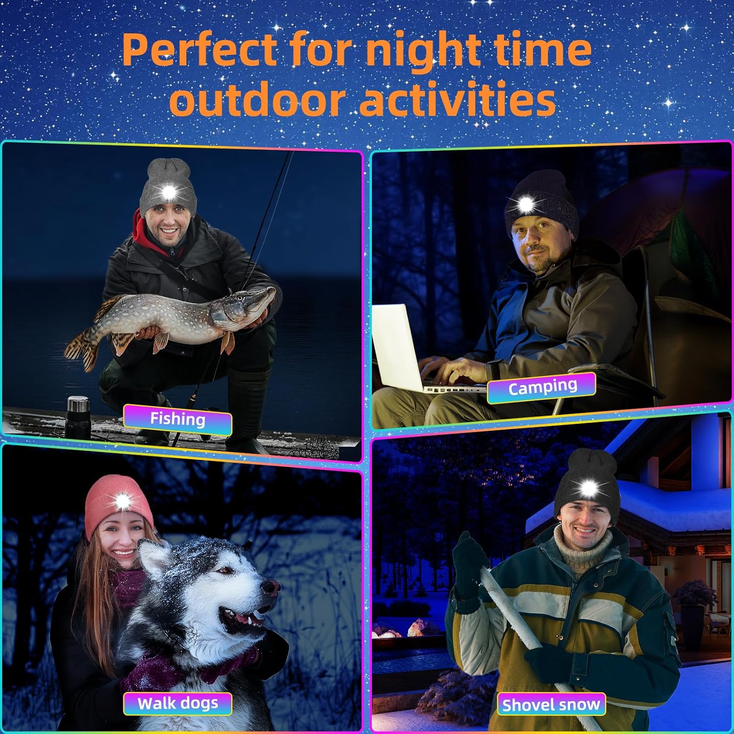 Gifts for Men Women, Unisex Beanie with Light, Stocking Stuffers for Adults Christmas Birthday for All Gifts for Men Women, Unisex Beanie with Light, Stocking Stuffers for Adults Christmas Birthday for All