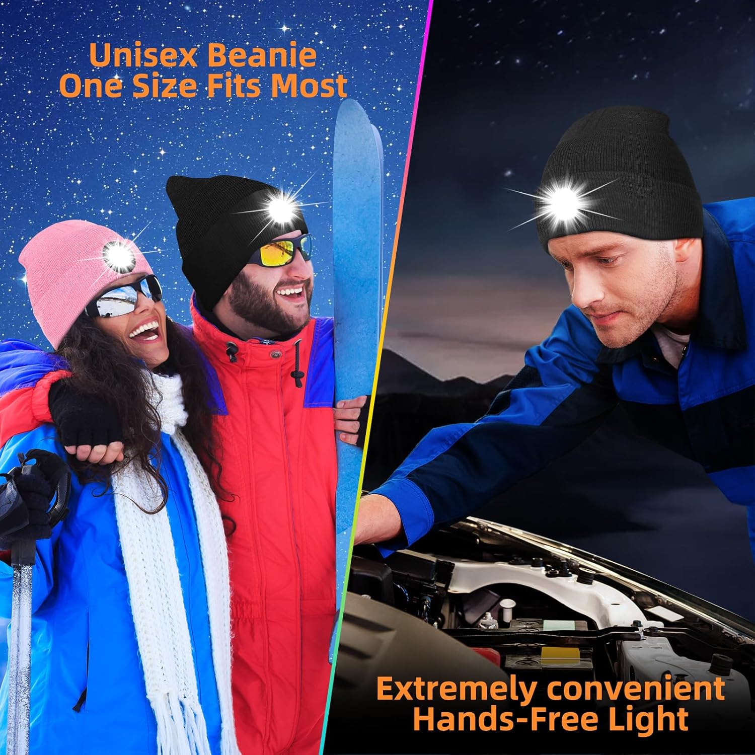 Gifts for Men Women, Unisex Beanie with Light, Stocking Stuffers for Adults Christmas Birthday for All Gifts for Men Women, Unisex Beanie with Light, Stocking Stuffers for Adults Christmas Birthday for All