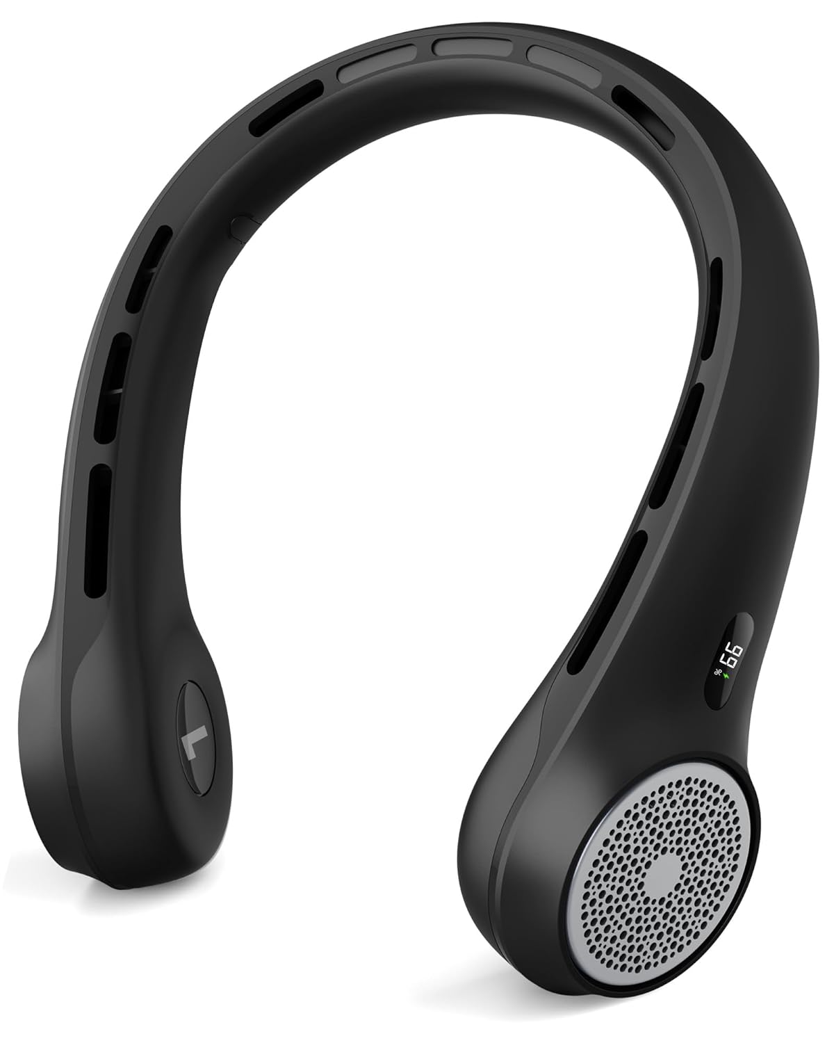 Neck Fan, Portable Neck Fan with LED Display, 360° Cooling, 3-Speed Adjustment Whisper-Quiet Operation, Twistable, Rechargeable, Gift for Women Men, Outdoor Indoor as Travel Essential