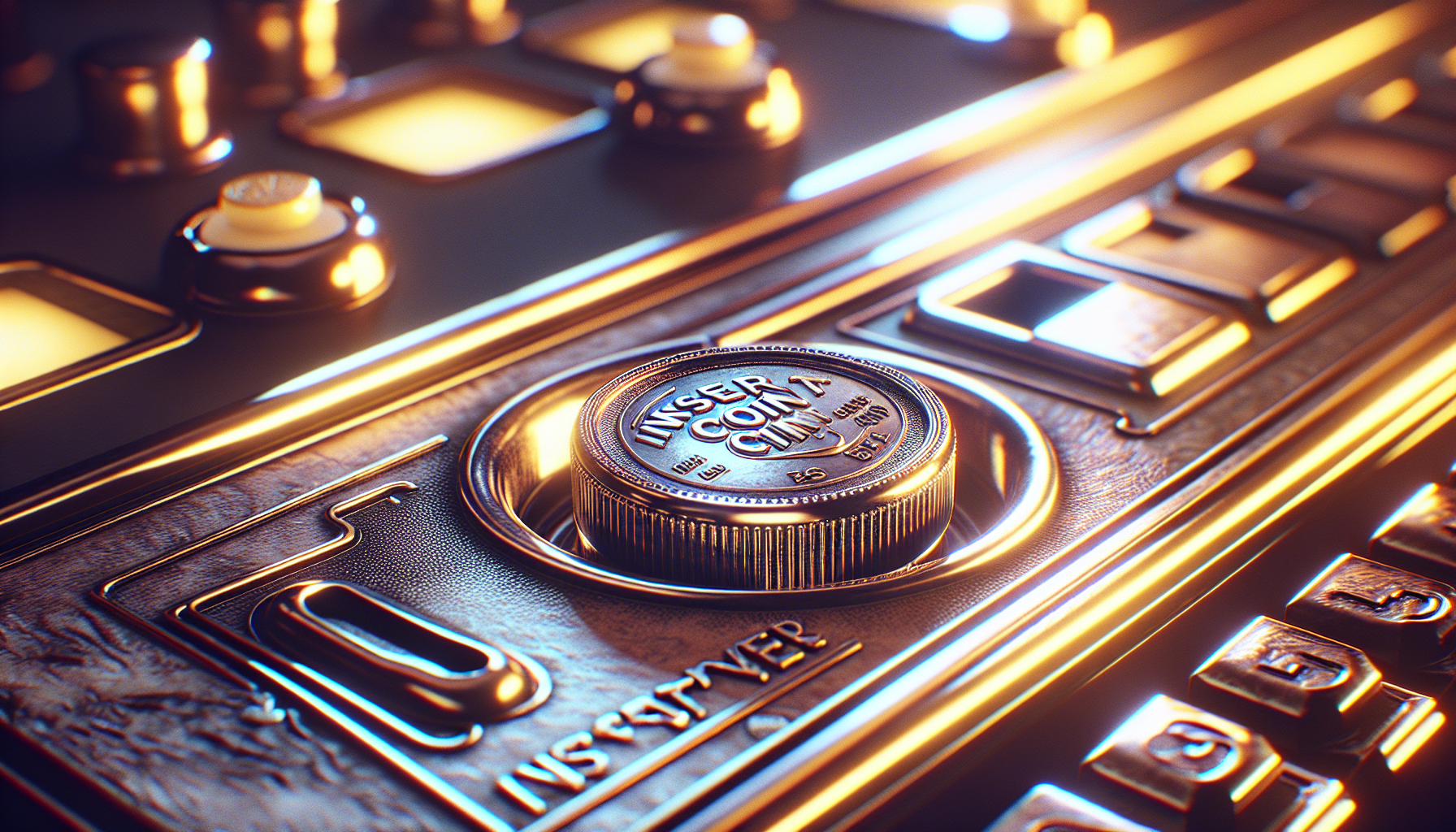 New Wave Toys RepliCade Insert Coin Keychain, Retro Accurate Replica Arcade Light Up LED Button