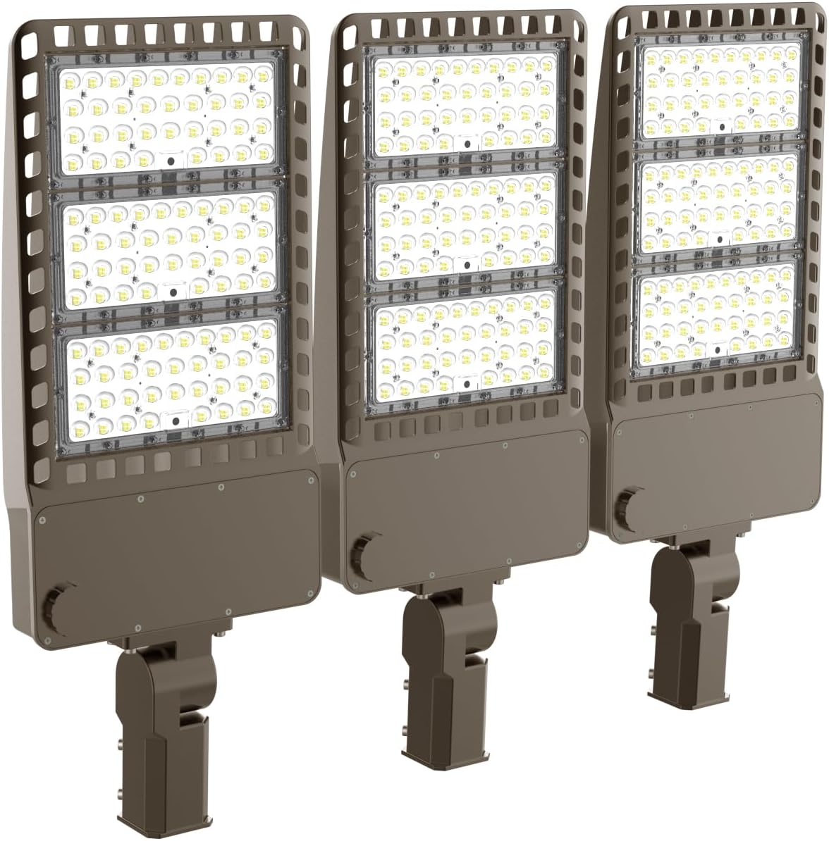 OKQ 400w LED Street Light, Parking Lot Lights, Commercial Outdoor Lighting, IP65 Waterproof, LED Pole Lights Outdoor Slip Fitter for Roadways, Driveways, Stadium 3PACK OKQ 400w LED Street Light, Parking Lot Lights, Commercial Outdoor Lighting, IP65 Waterproof, LED Pole Lights Outdoor Slip Fitter for Roadways, Driveways, Stadium 3PACK