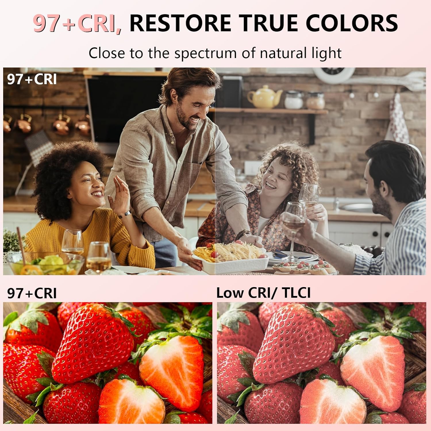 Selfie Light - BANSINE USB-Rechargeable LED Phone Light - Compact Photo Light with 97+ CRI, Up to 6500K Color Temperature for Selfie, Zoom Conference, Video, Makeup and Live Stream