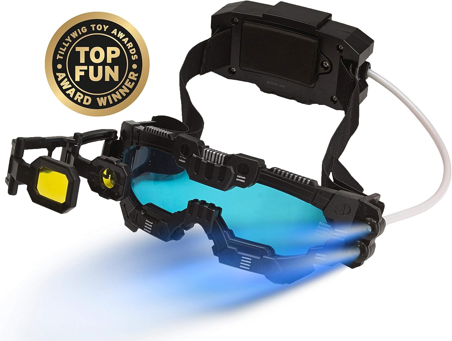 SpyX / Night Mission Goggles - Spy Kids Goggles Toy + LED Light Beams + Flip Out Scope. Adjustable Spy Lens/Glasses/Eyewear Toy Gadget for Junior Secret Agent Role Play in The Dark