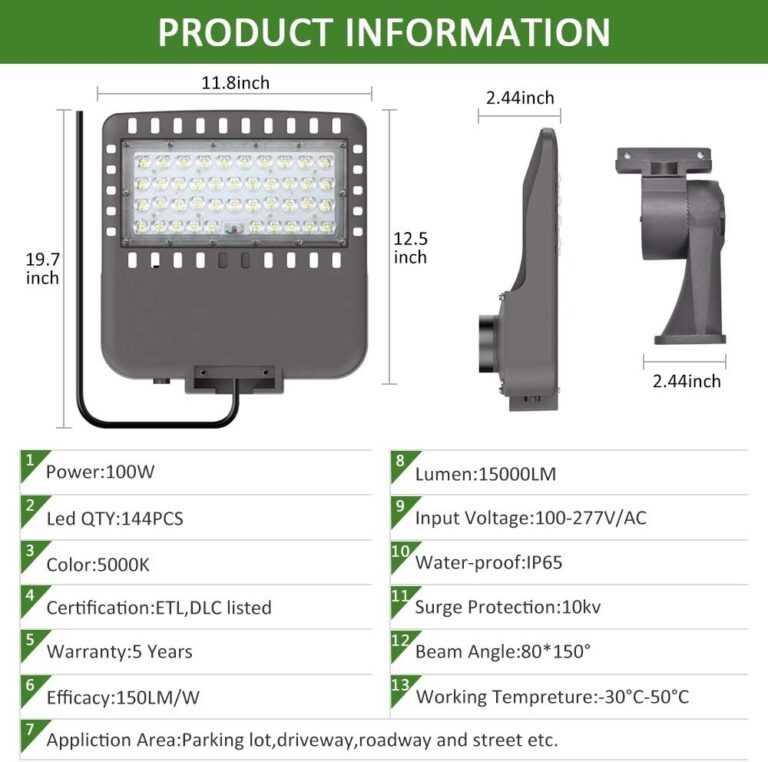 100W LED Parking Lot Light Review