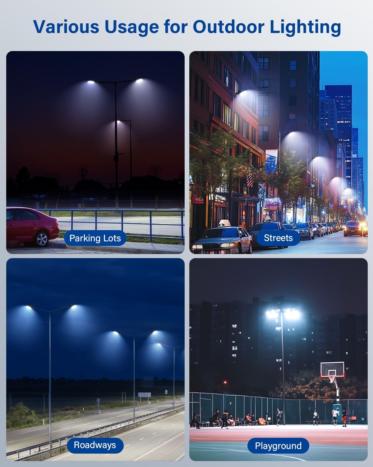 150W LED Parking Lot Light Pole Mount, 22500LM Dusk to Dawn Outdoor Lighting LED Commercial Area Street Yard Security Shoebox Light with Slip Fitter Mount for Roadway, Yard, Park, Gym