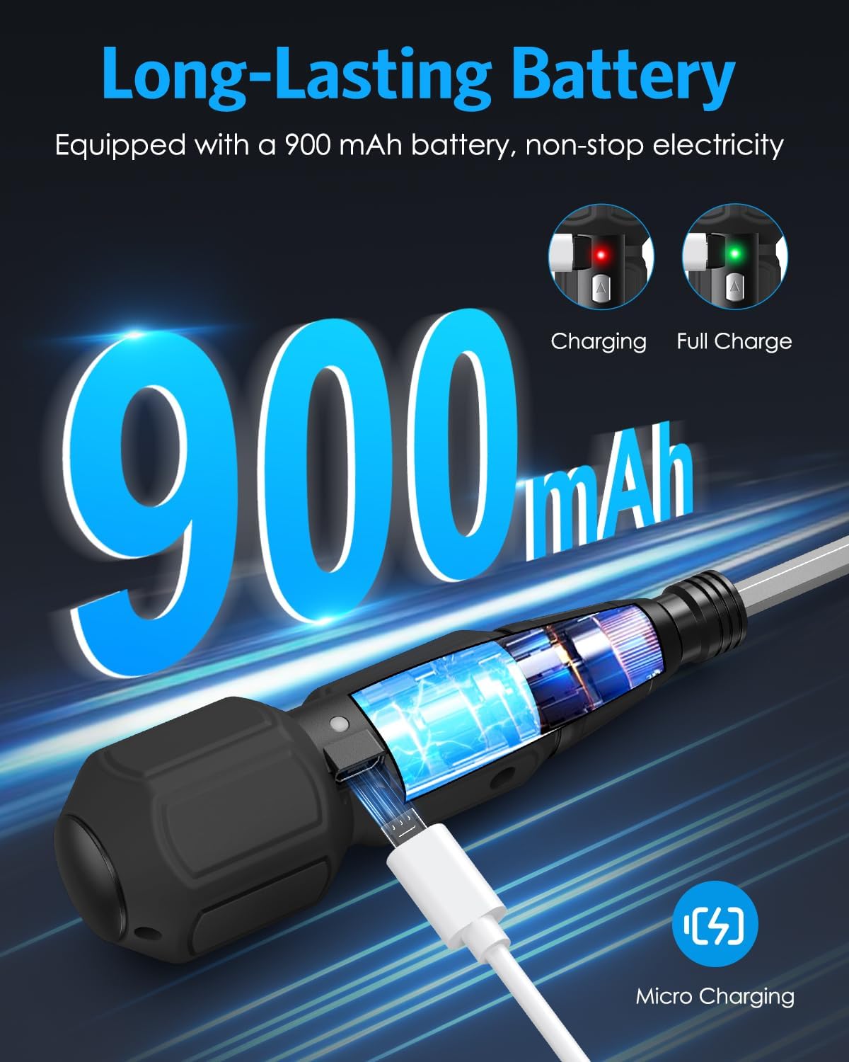 AMIR Power Screwdriver Cordless Rechargeable, Electric Screwdriver Sets, Portable Automatic Home Repair Tool Kit, Motorized Screwdriver with LED Lights and USB Cable, Blue AMIR Power Screwdriver Cordless Rechargeable, Electric Screwdriver Sets, Portable Automatic Home Repair Tool Kit, Motorized Screwdriver with LED Lights and USB Cable, Blue