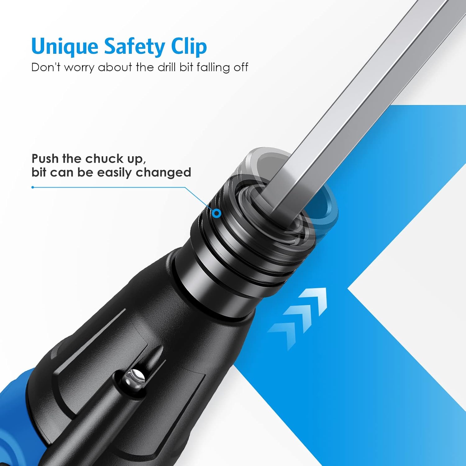 AMIR Power Screwdriver Cordless Rechargeable, Electric Screwdriver Sets, Portable Automatic Home Repair Tool Kit, Motorized Screwdriver with LED Lights and USB Cable, Blue AMIR Power Screwdriver Cordless Rechargeable, Electric Screwdriver Sets, Portable Automatic Home Repair Tool Kit, Motorized Screwdriver with LED Lights and USB Cable, Blue