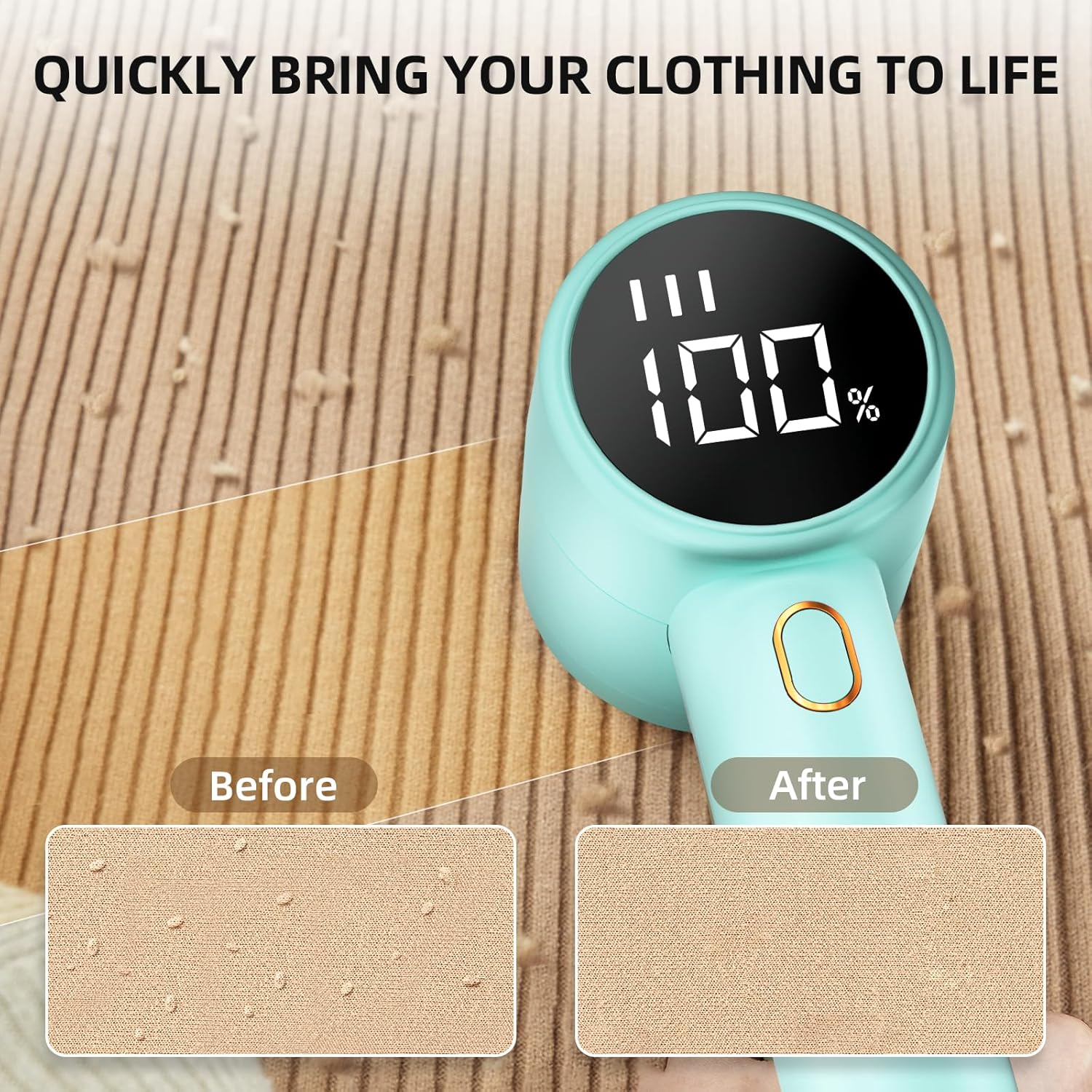 Fabric Shaver, Lint Remover Rechargeable, Electric Portable Sweater Defuzzer with 3 Speeds, 6 Leaf Blades, Digital LED Display to Remove Pilling for Clothes, Furniture, Sweater, Couch, Blanket Fabric Shaver, Lint Remover Rechargeable, Electric Portable Sweater Defuzzer with 3 Speeds, 6 Leaf Blades, Digital LED Display to Remove Pilling for Clothes, Furniture, Sweater, Couch, Blanket
