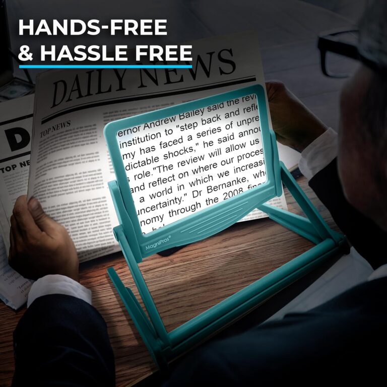 MAGNIPROS Patented 5X Large LED Page Magnifier Review