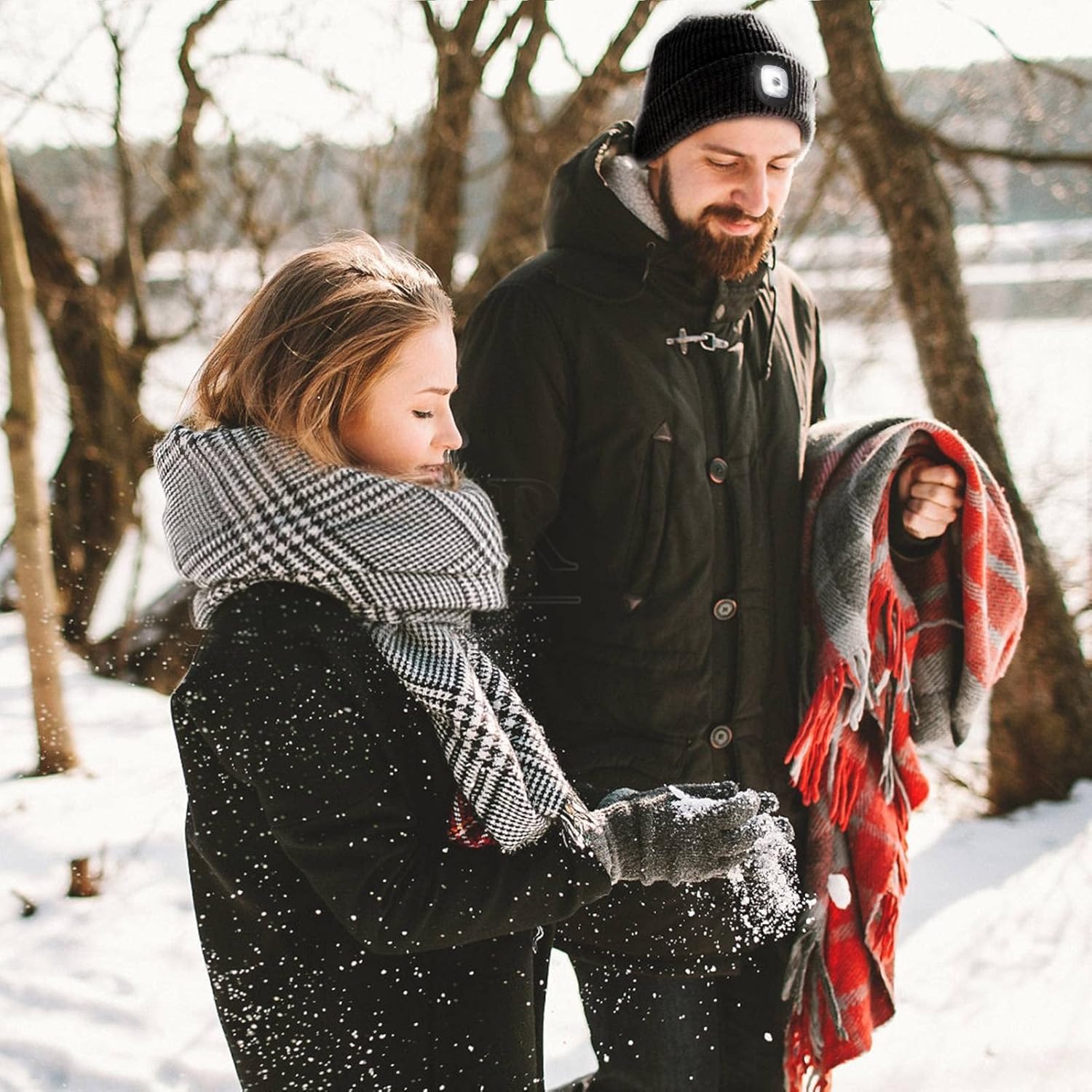 VIBELITE LED Beanie Hat with Light, USB Rechargeable LED Headlamp, Gifts for Men, Him, Husband, Boyfriend, Gifts for Dad, Husband, Father, Grey VIBELITE LED Beanie Hat with Light, USB Rechargeable LED Headlamp, Gifts for Men, Him, Husband, Boyfriend, Gifts for Dad, Husband, Father, Grey